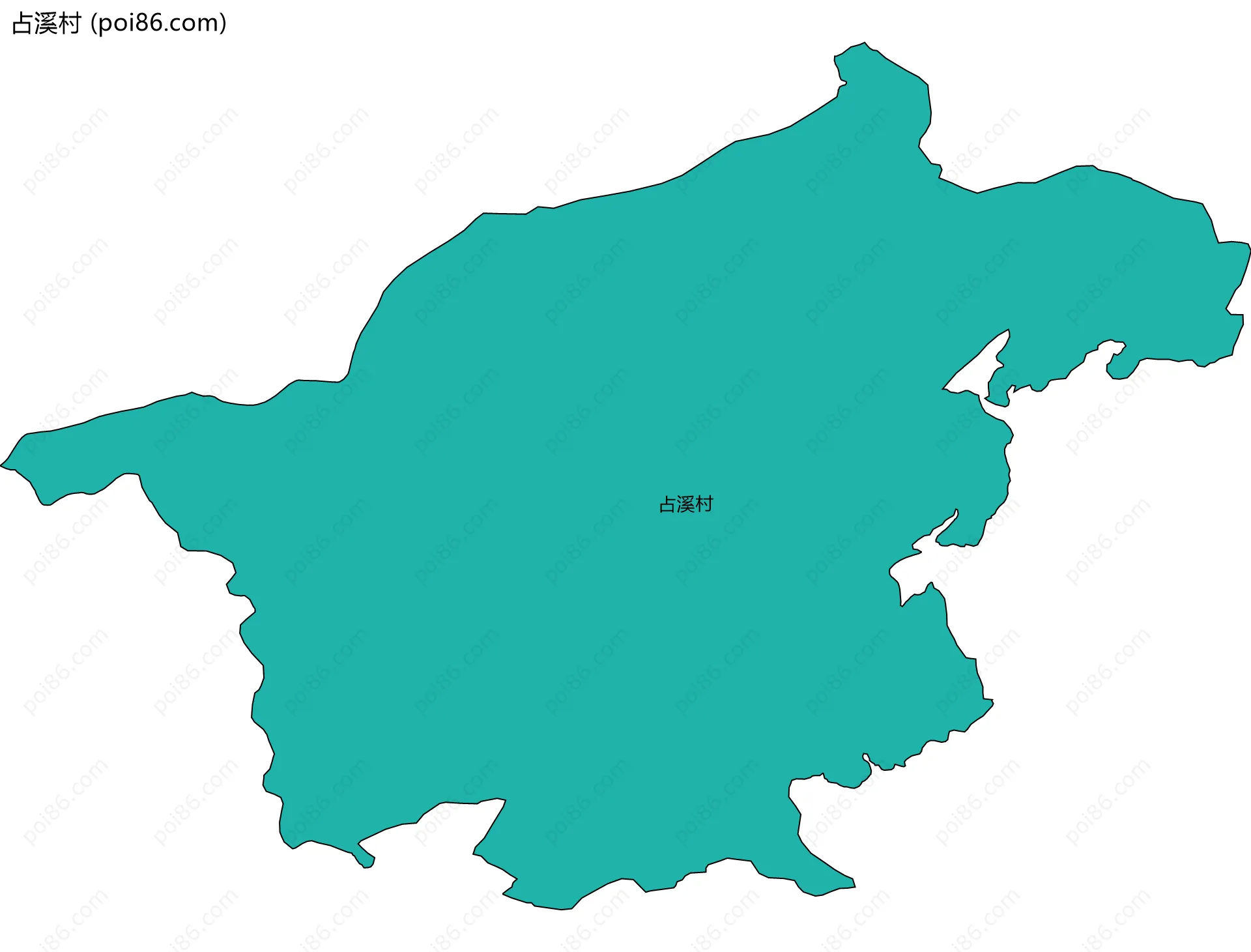 占溪村边界地图