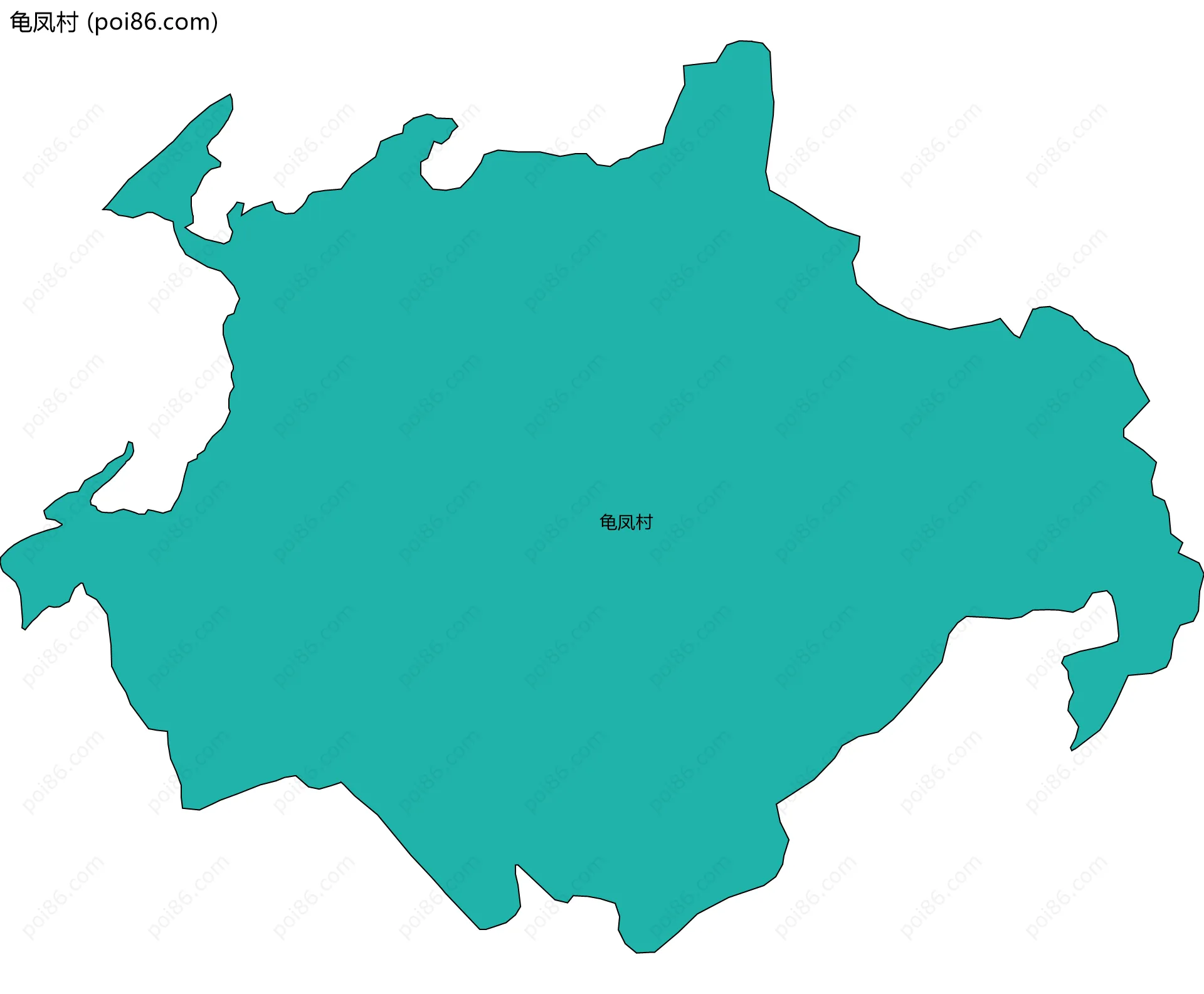 龟凤村边界地图