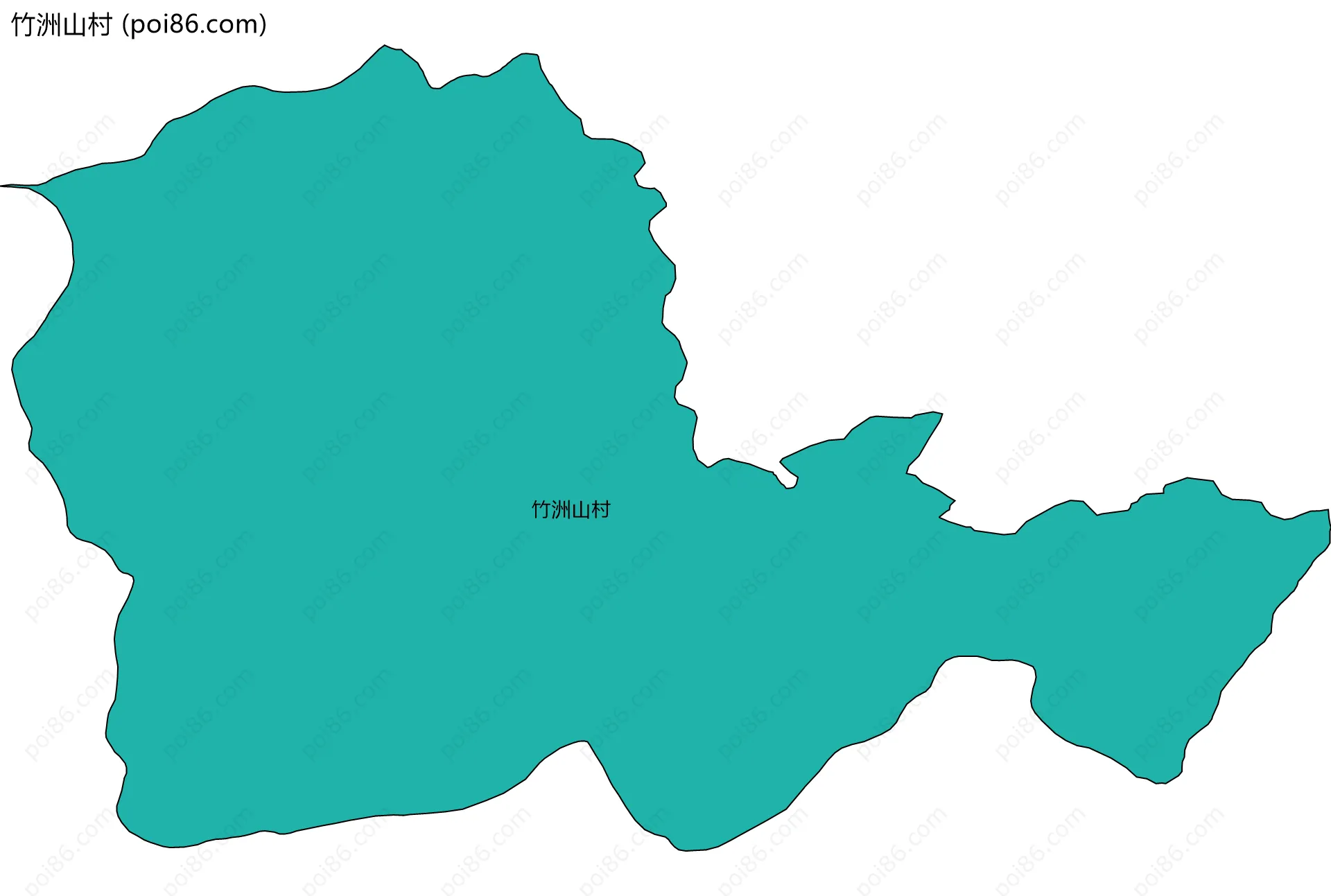 竹洲山村边界地图