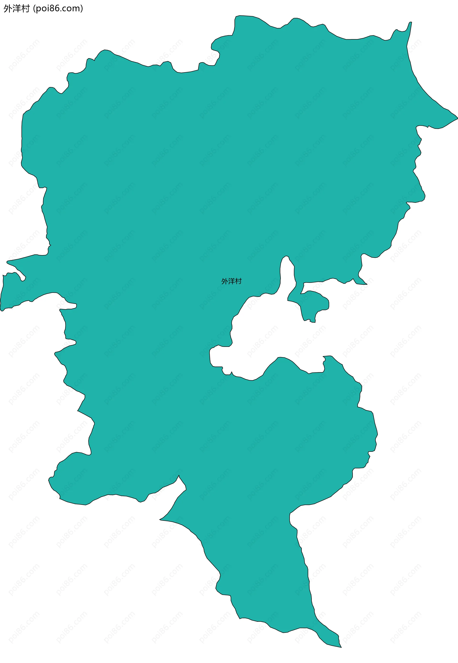 外洋村边界地图