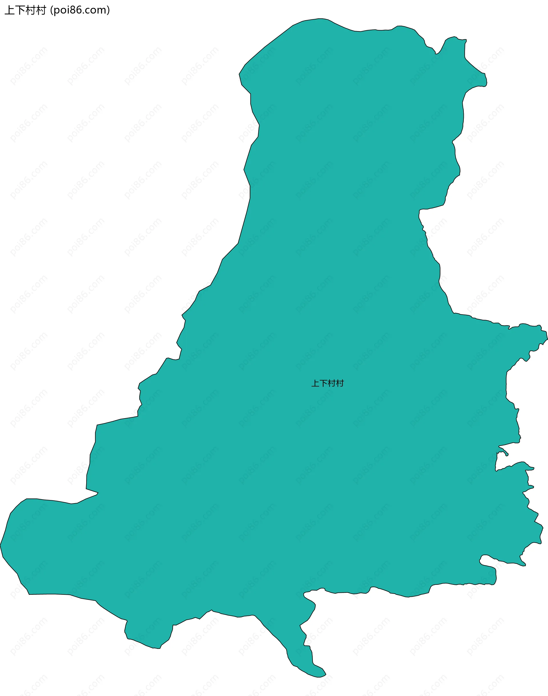 上下村村边界地图