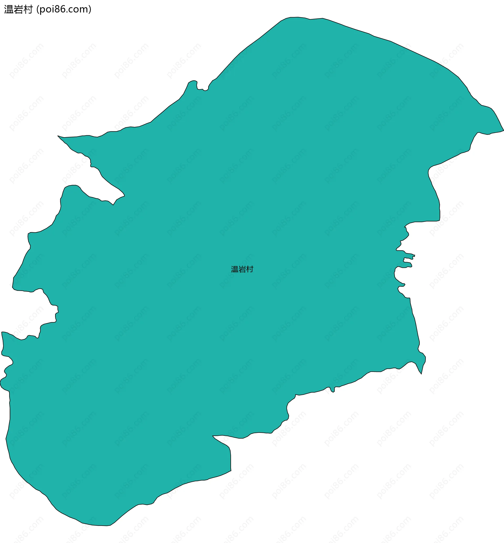 温岩村边界地图