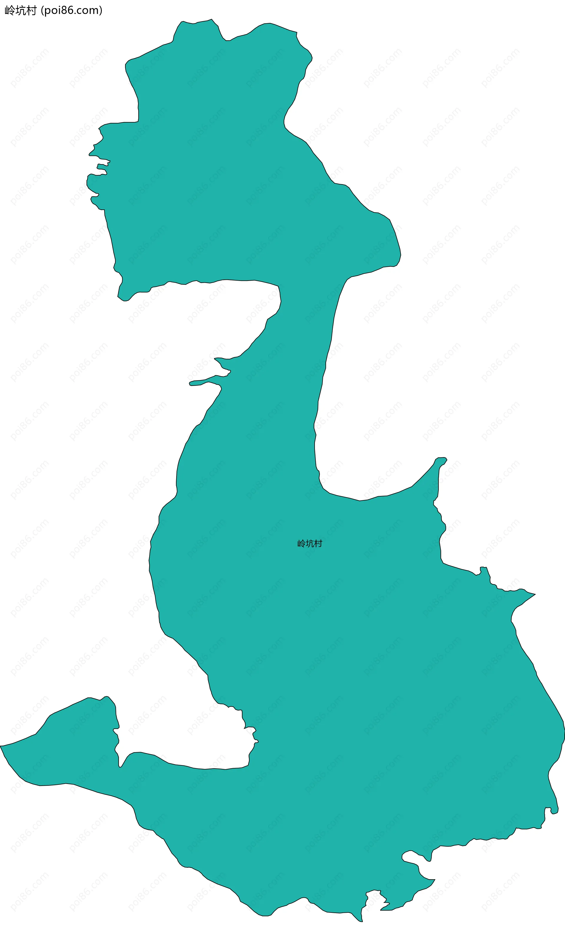 岭坑村边界地图