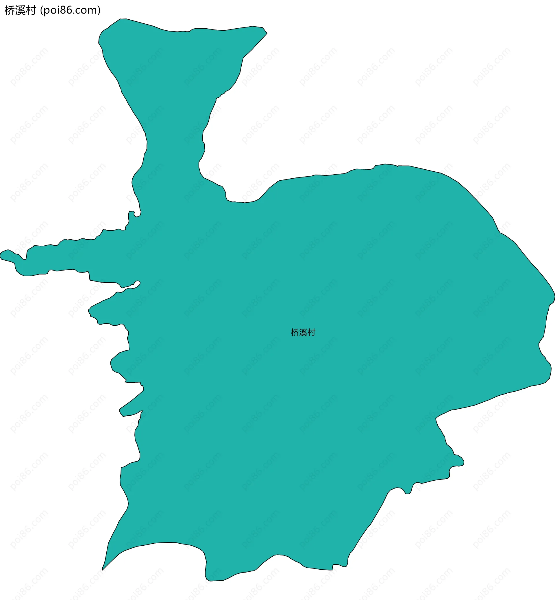 桥溪村边界地图