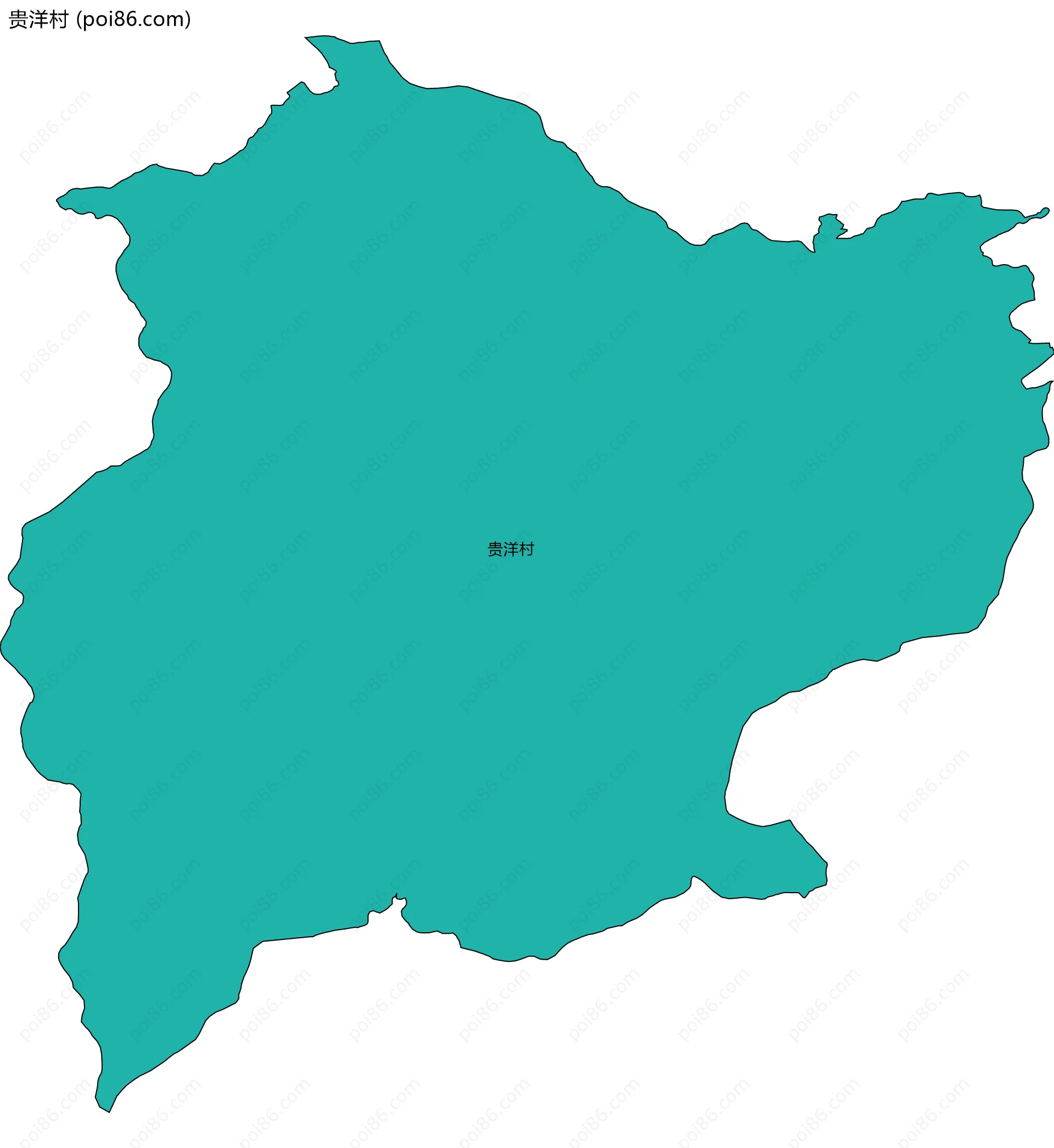 贵洋村边界地图
