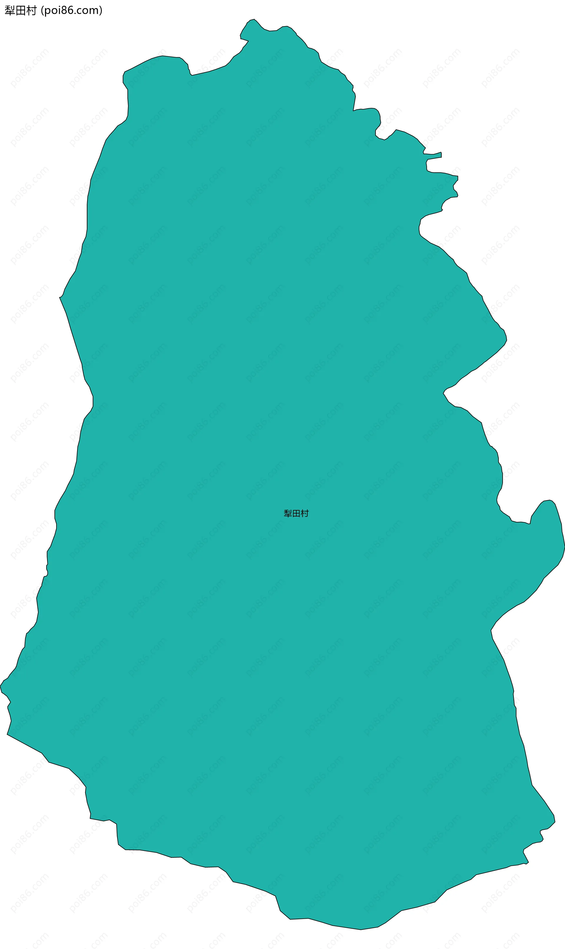 犁田村边界地图