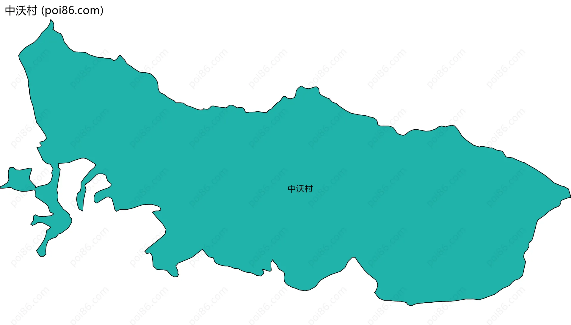 中沃村边界地图
