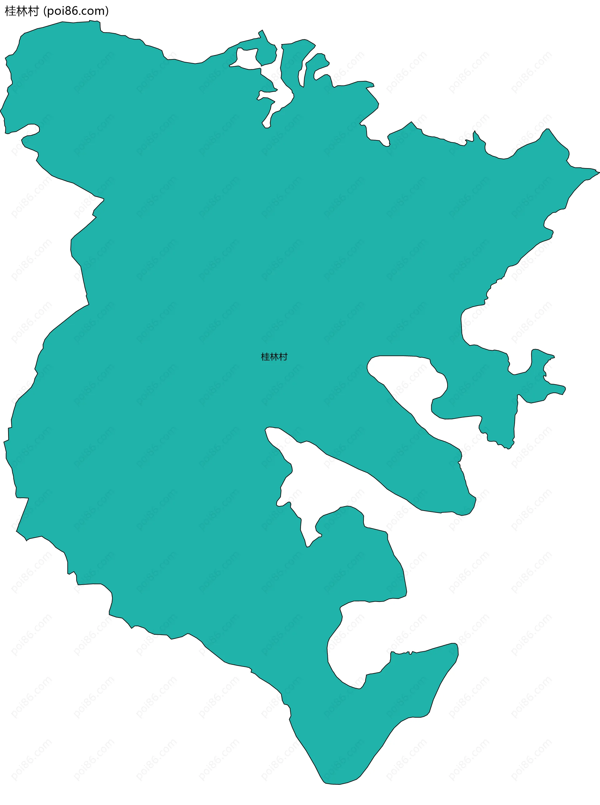 桂林村边界地图