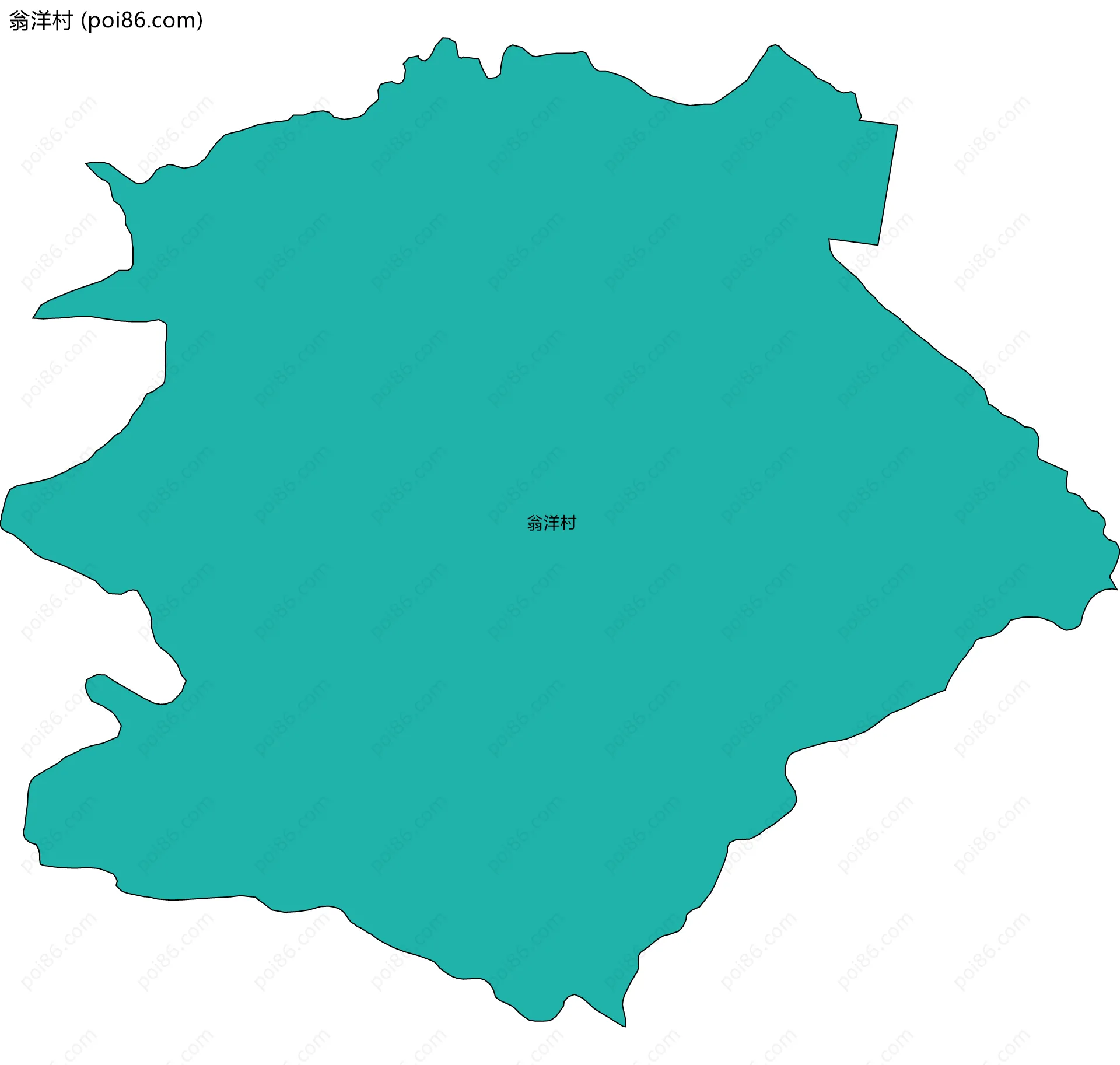 翁洋村边界地图