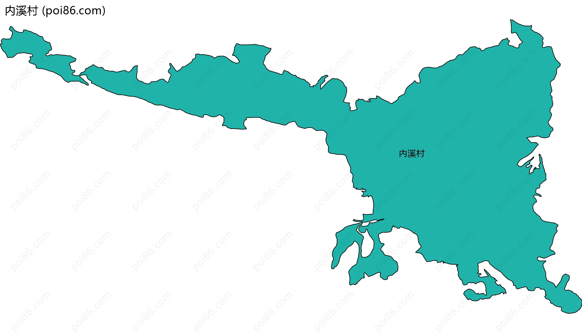 内溪村边界地图