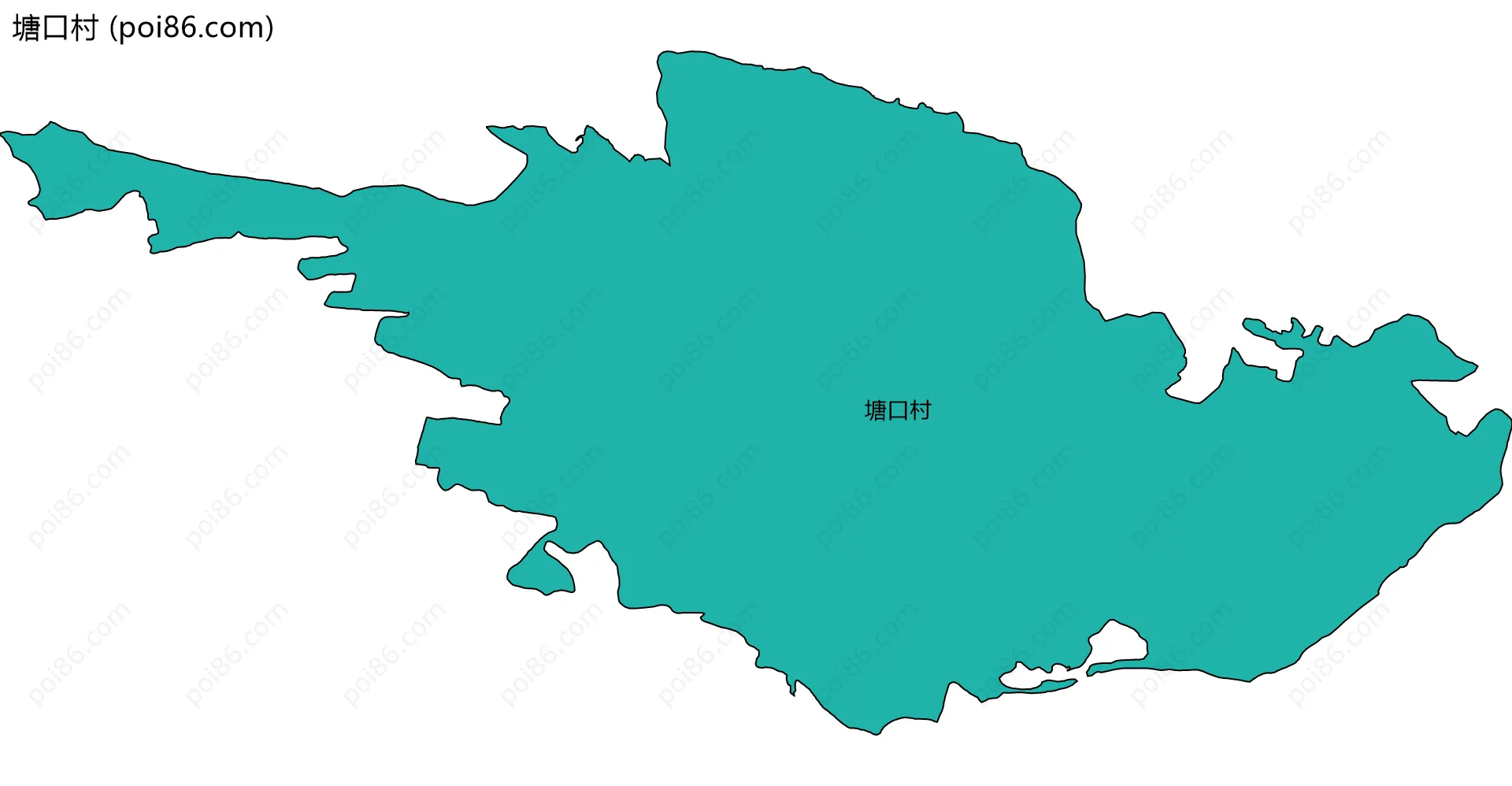 塘口村边界地图