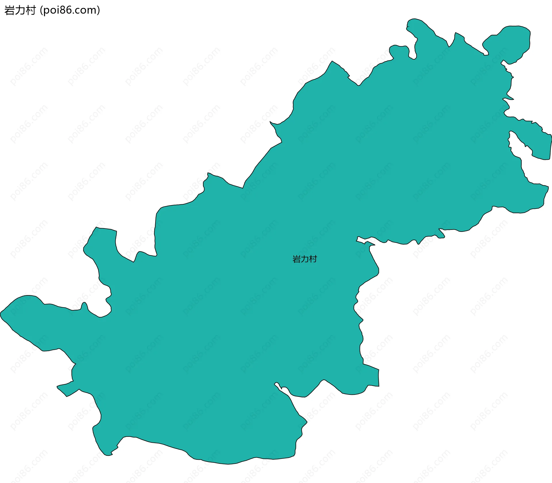 岩力村边界地图