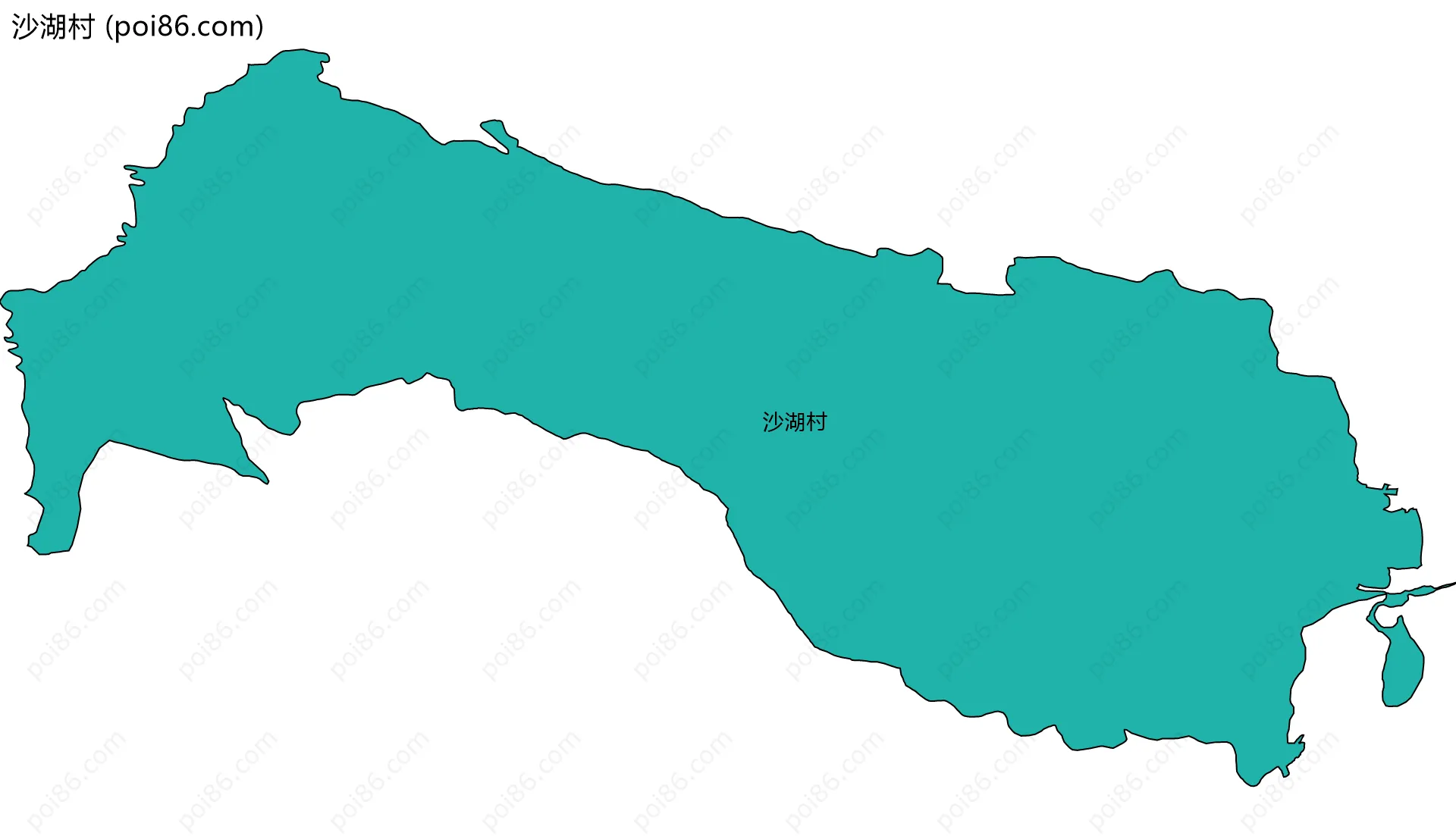 沙湖村边界地图