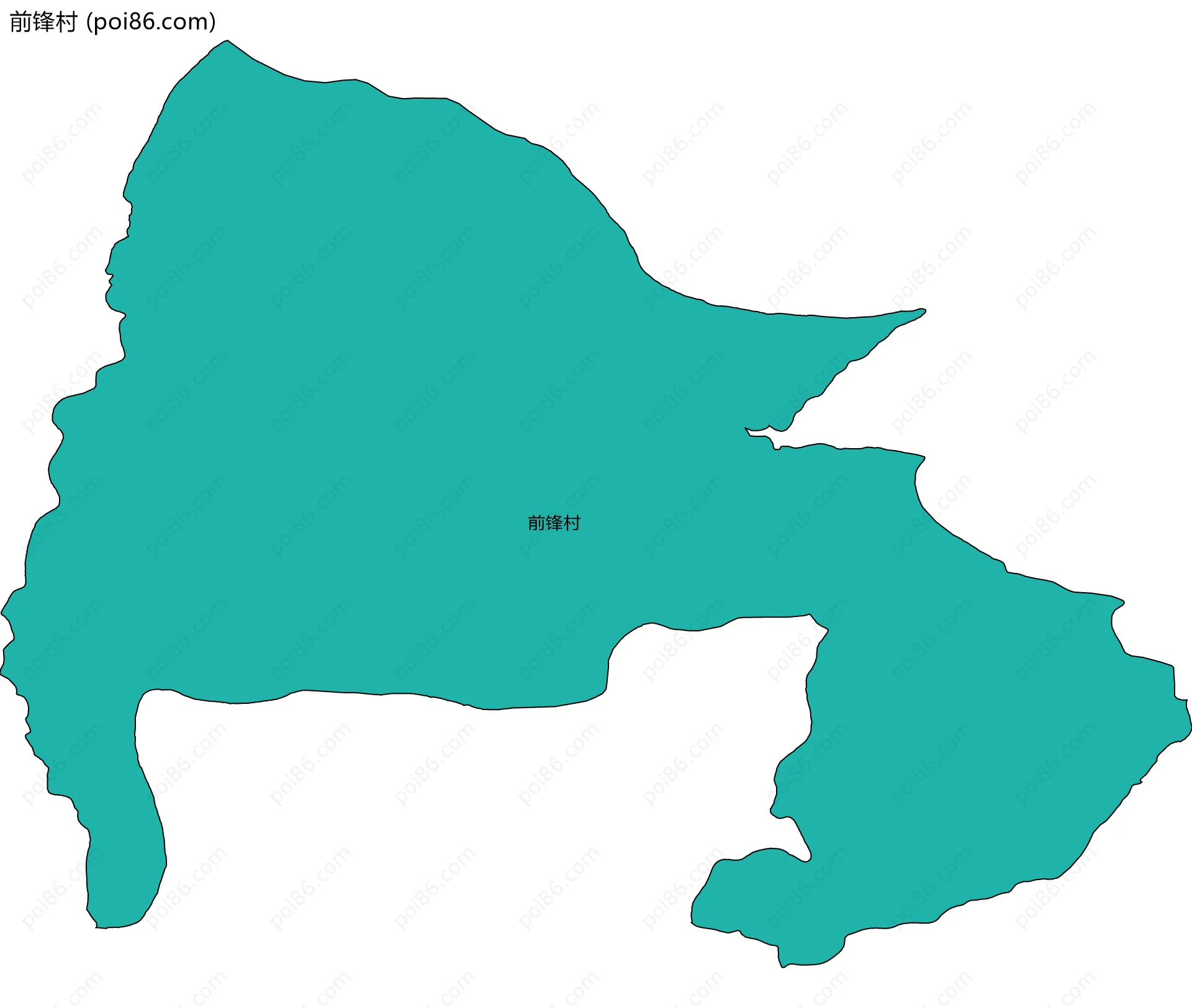 前锋村边界地图