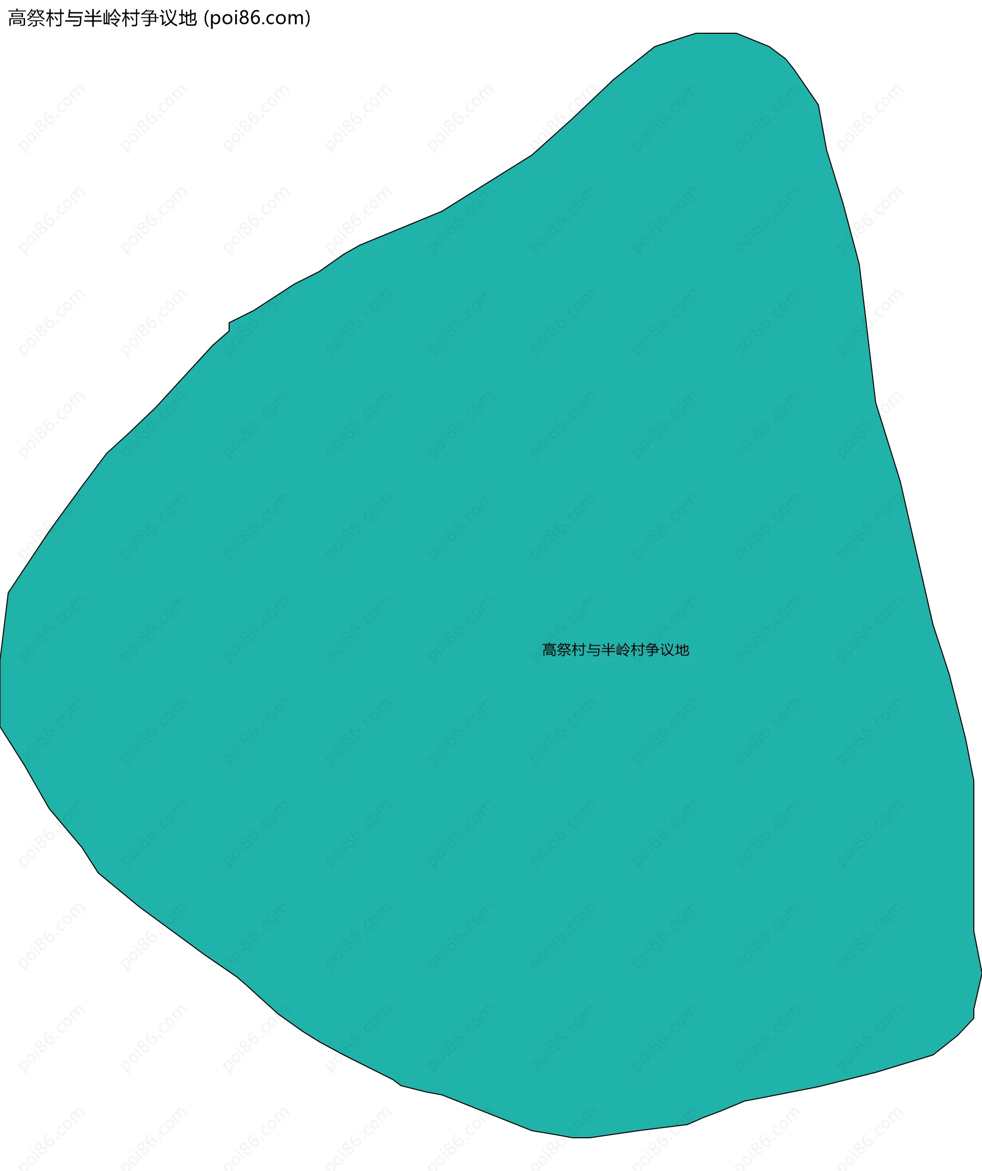 高祭村与半岭村争议地边界地图