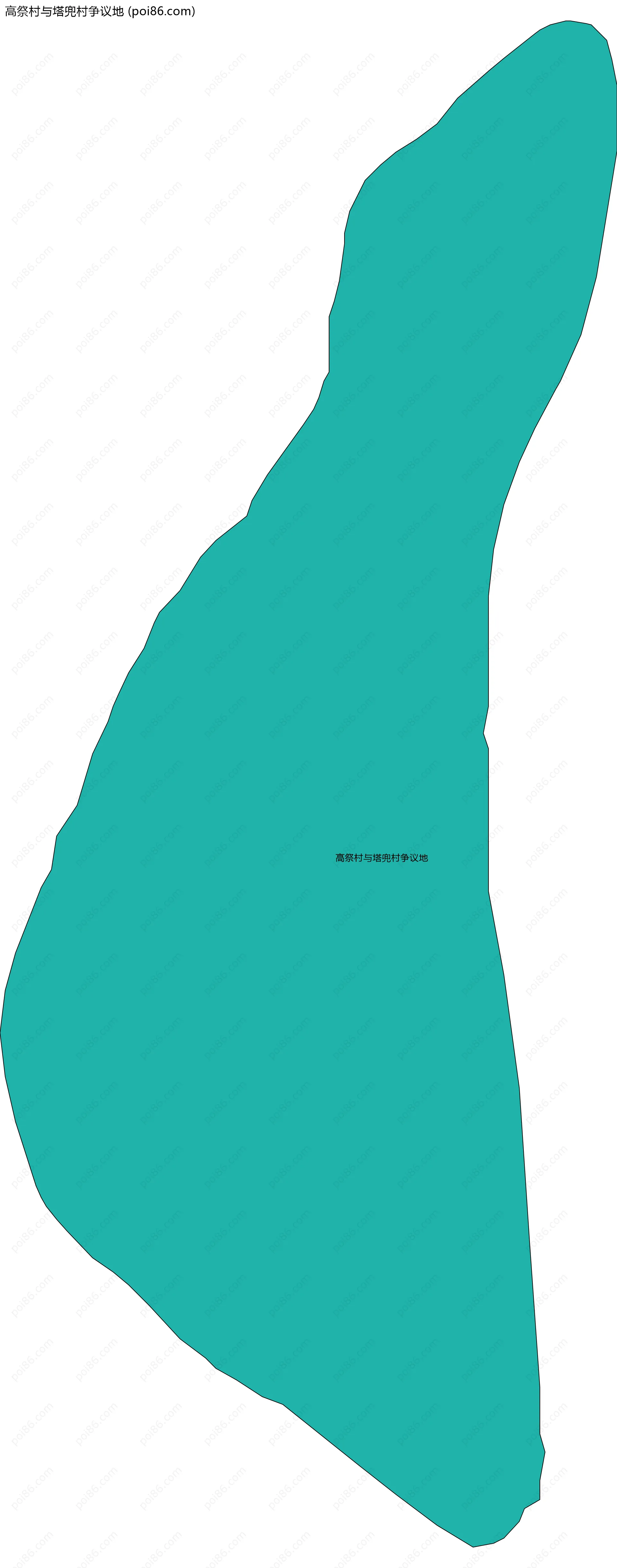 高祭村与塔兜村争议地边界地图