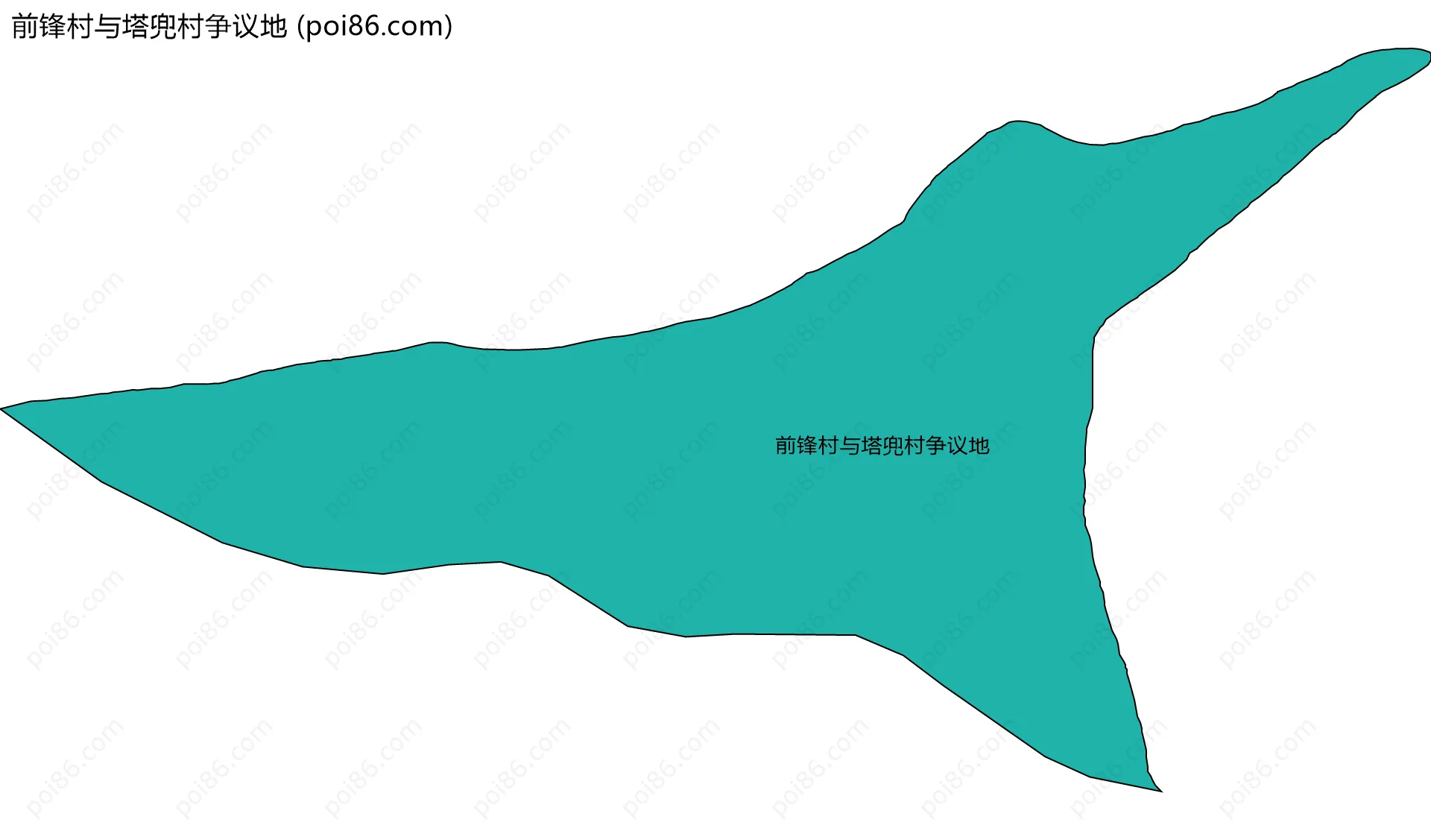 前锋村与塔兜村争议地边界地图