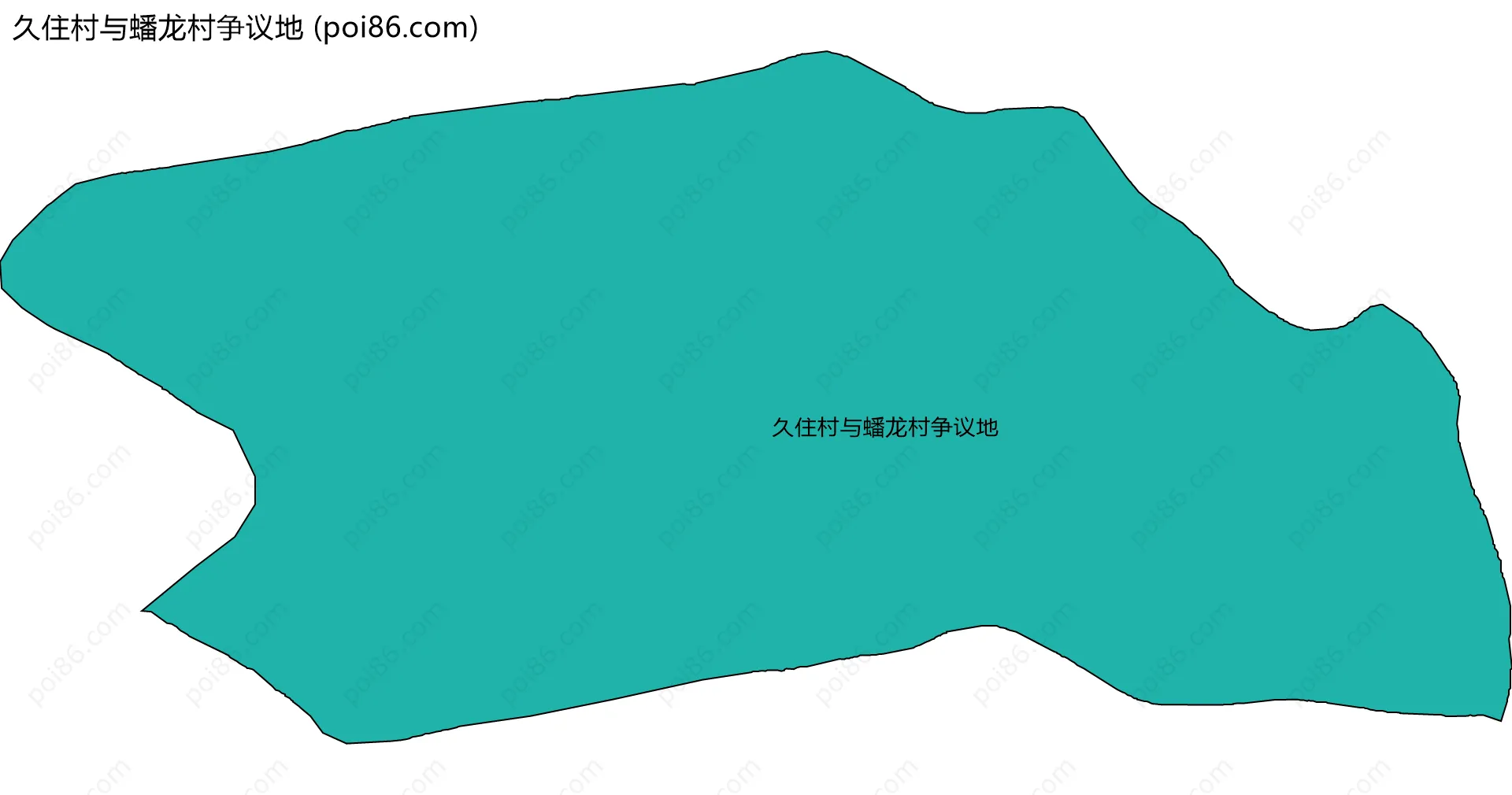 久住村与蟠龙村争议地边界地图