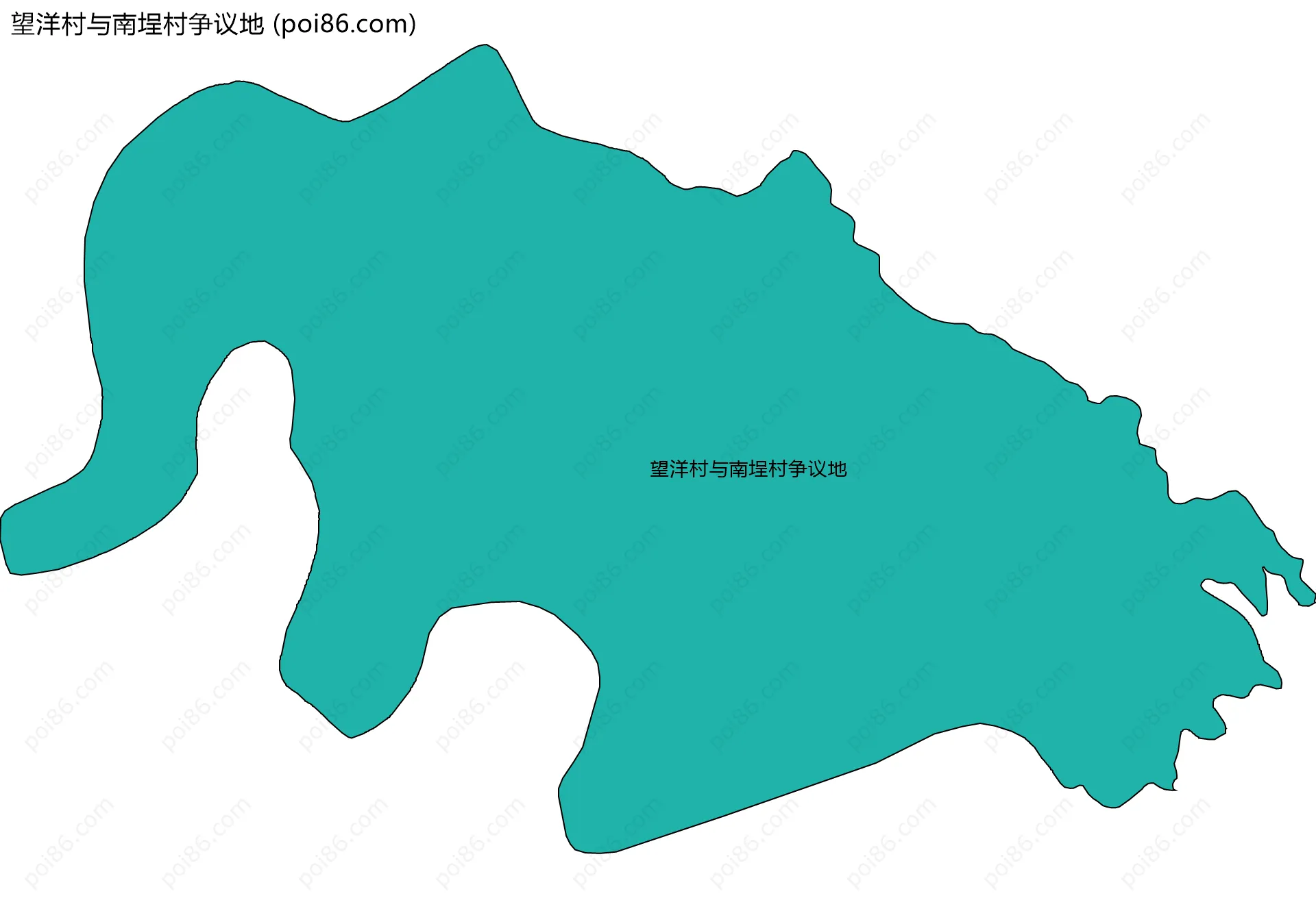 望洋村与南埕村争议地边界地图