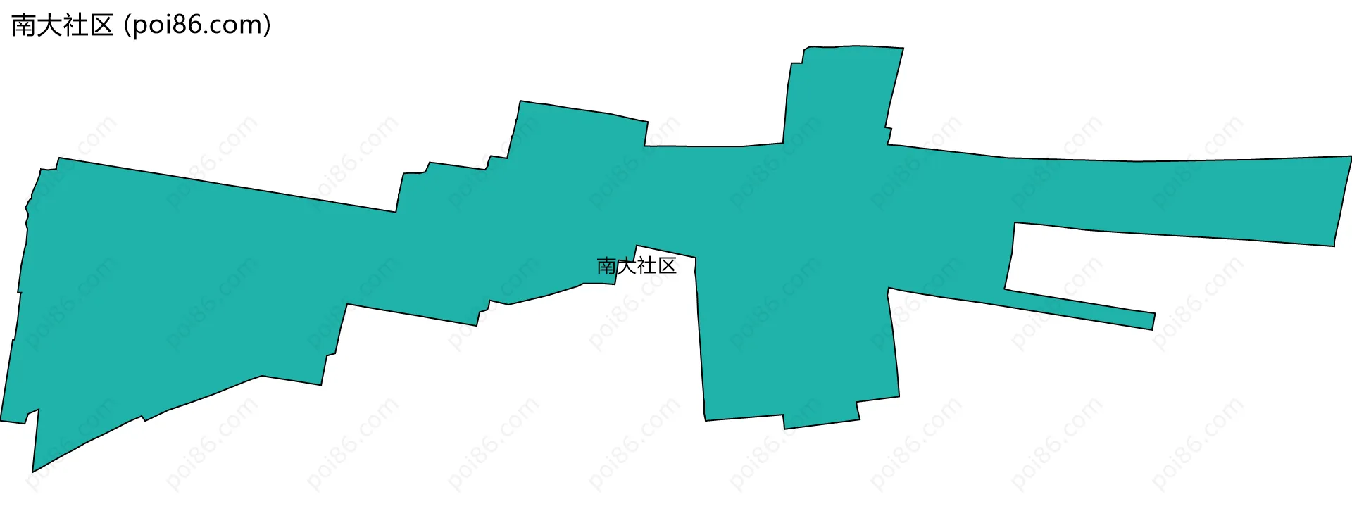 南大社区边界地图