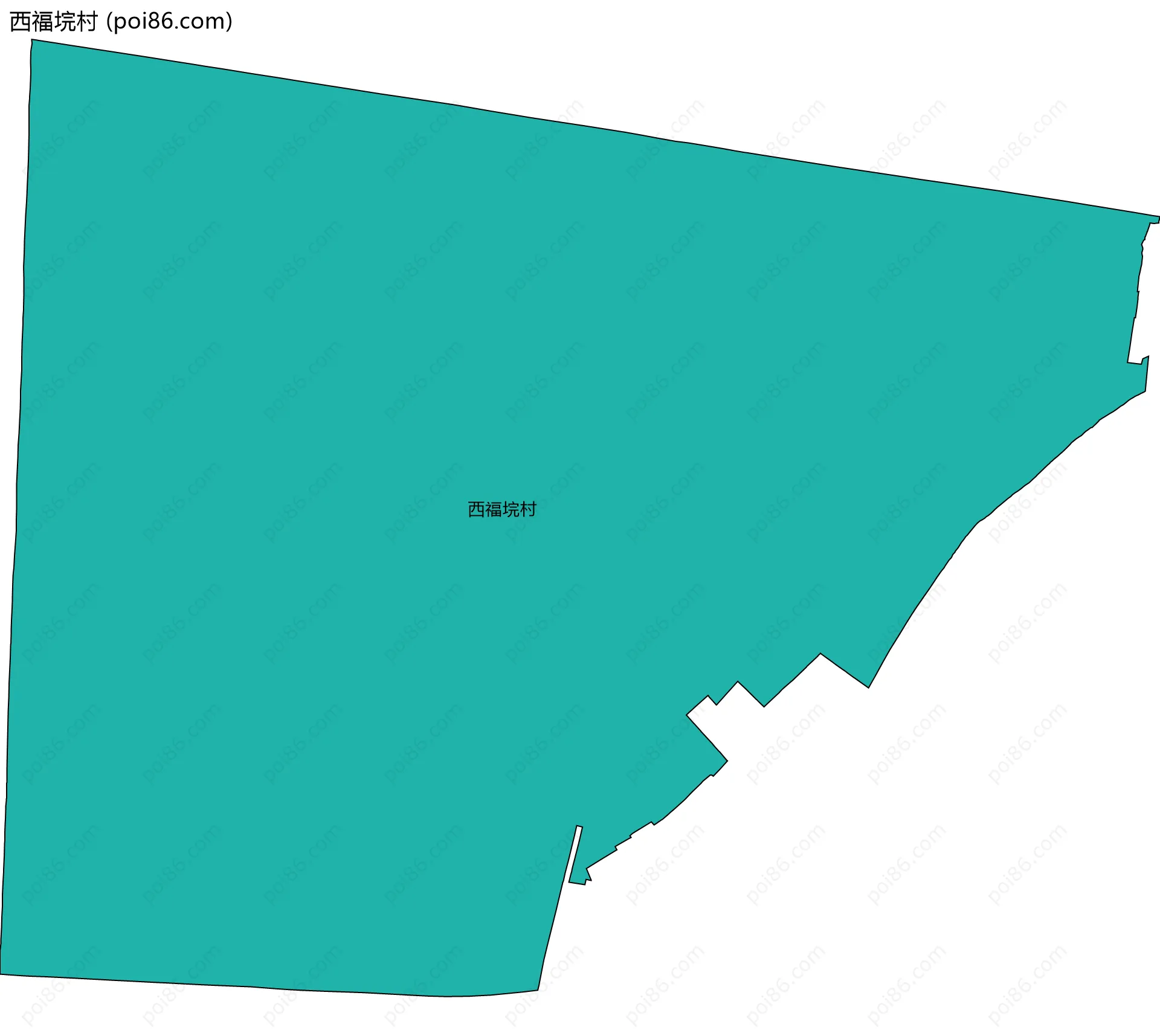 西福垸村边界地图
