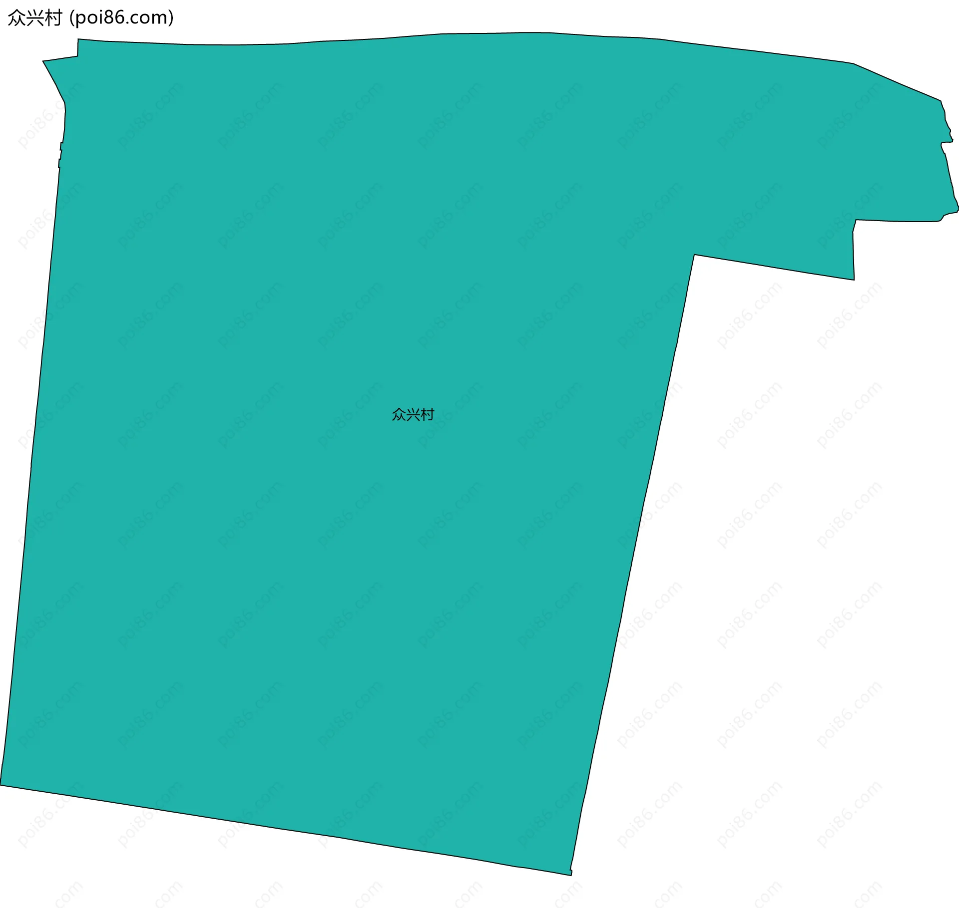 众兴村边界地图