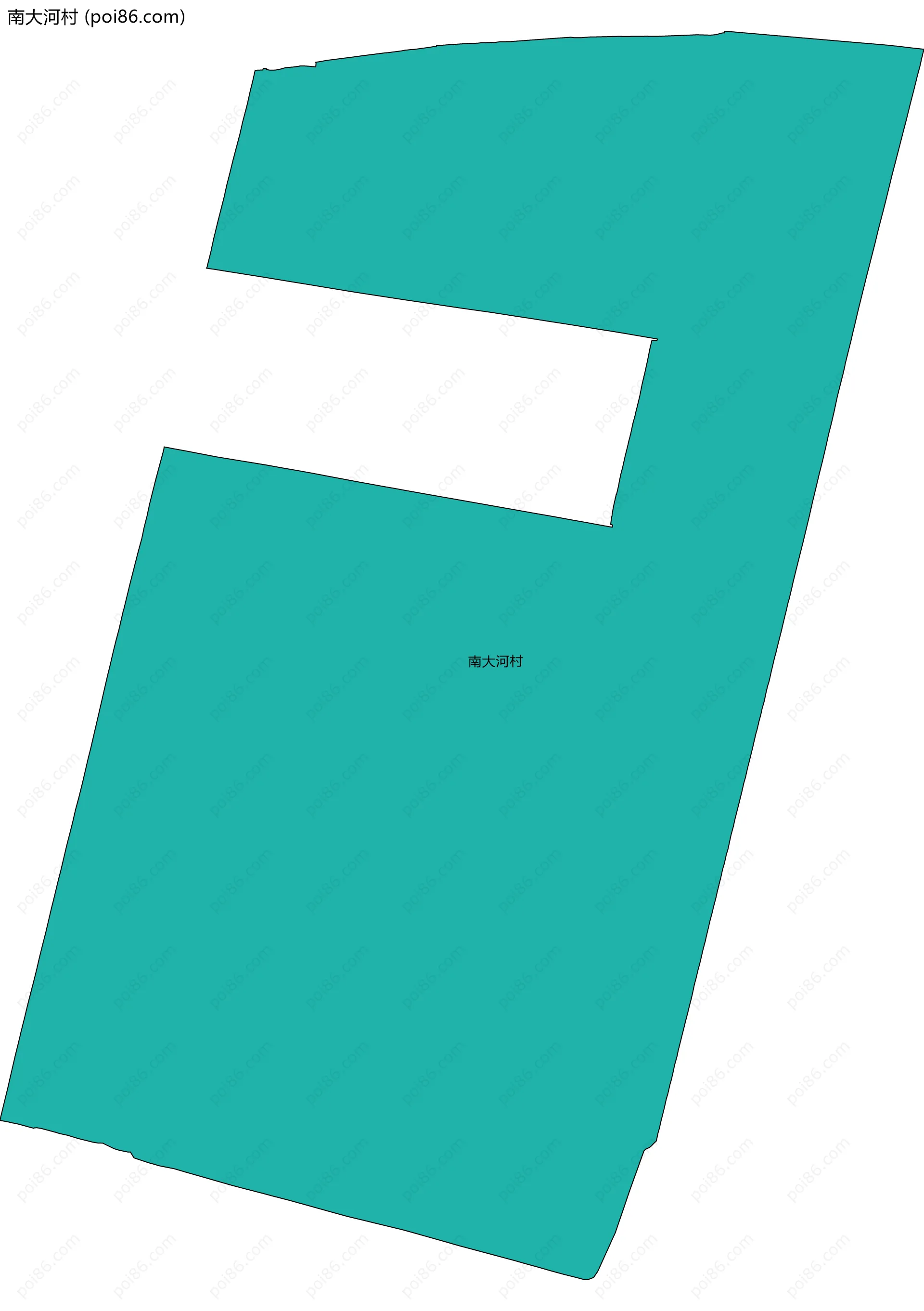 南大河村边界地图