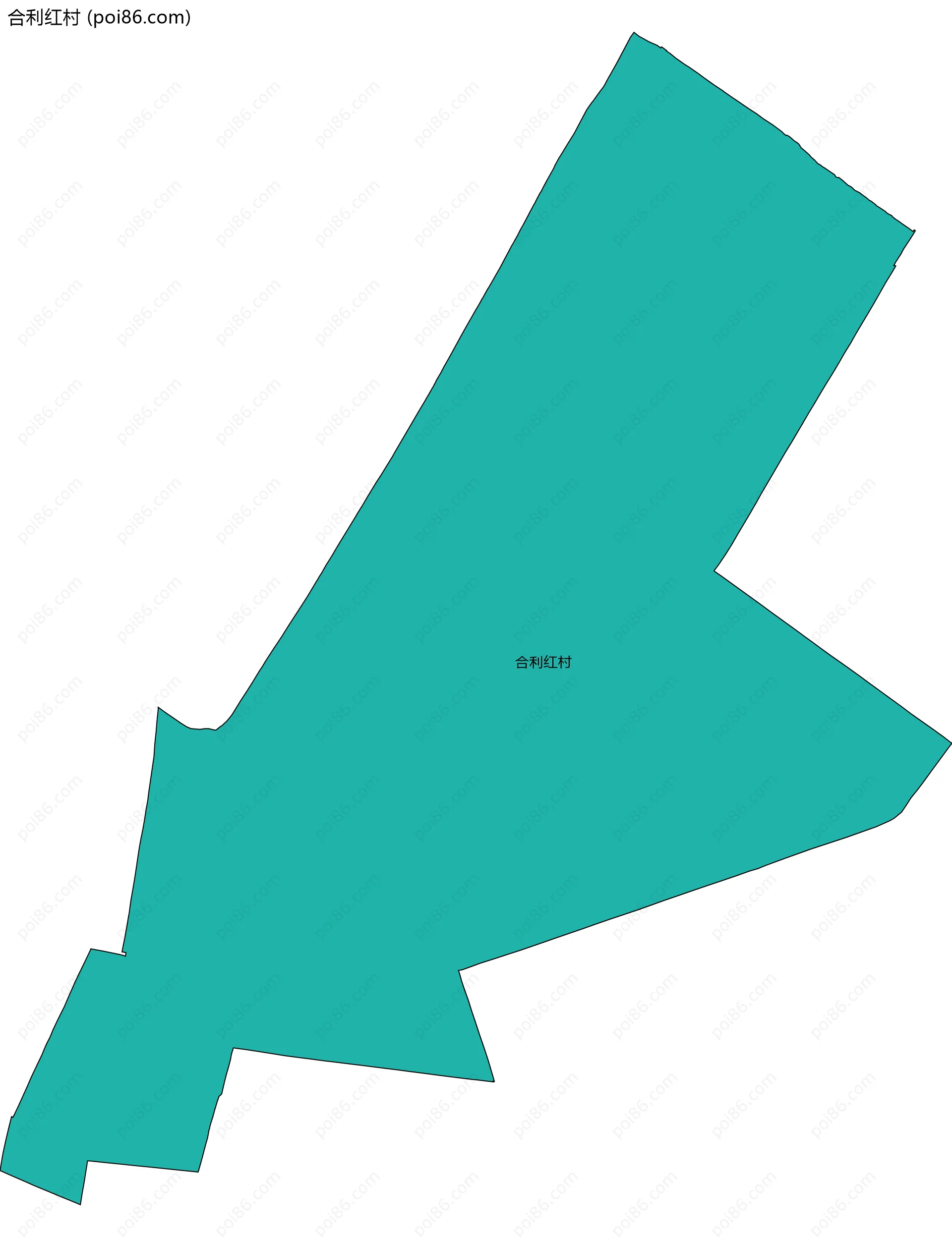 合利红村边界地图