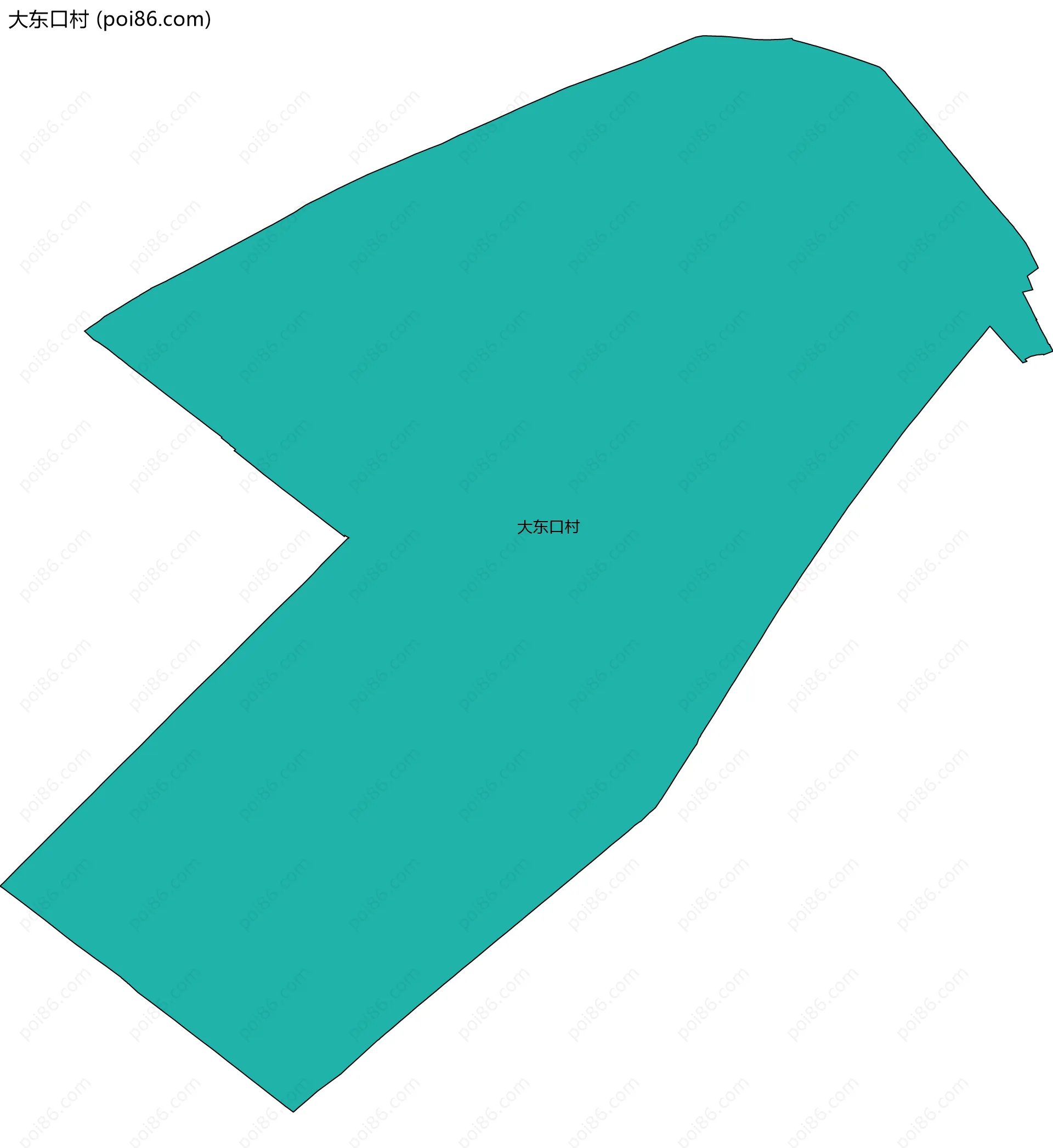 大东口村边界地图