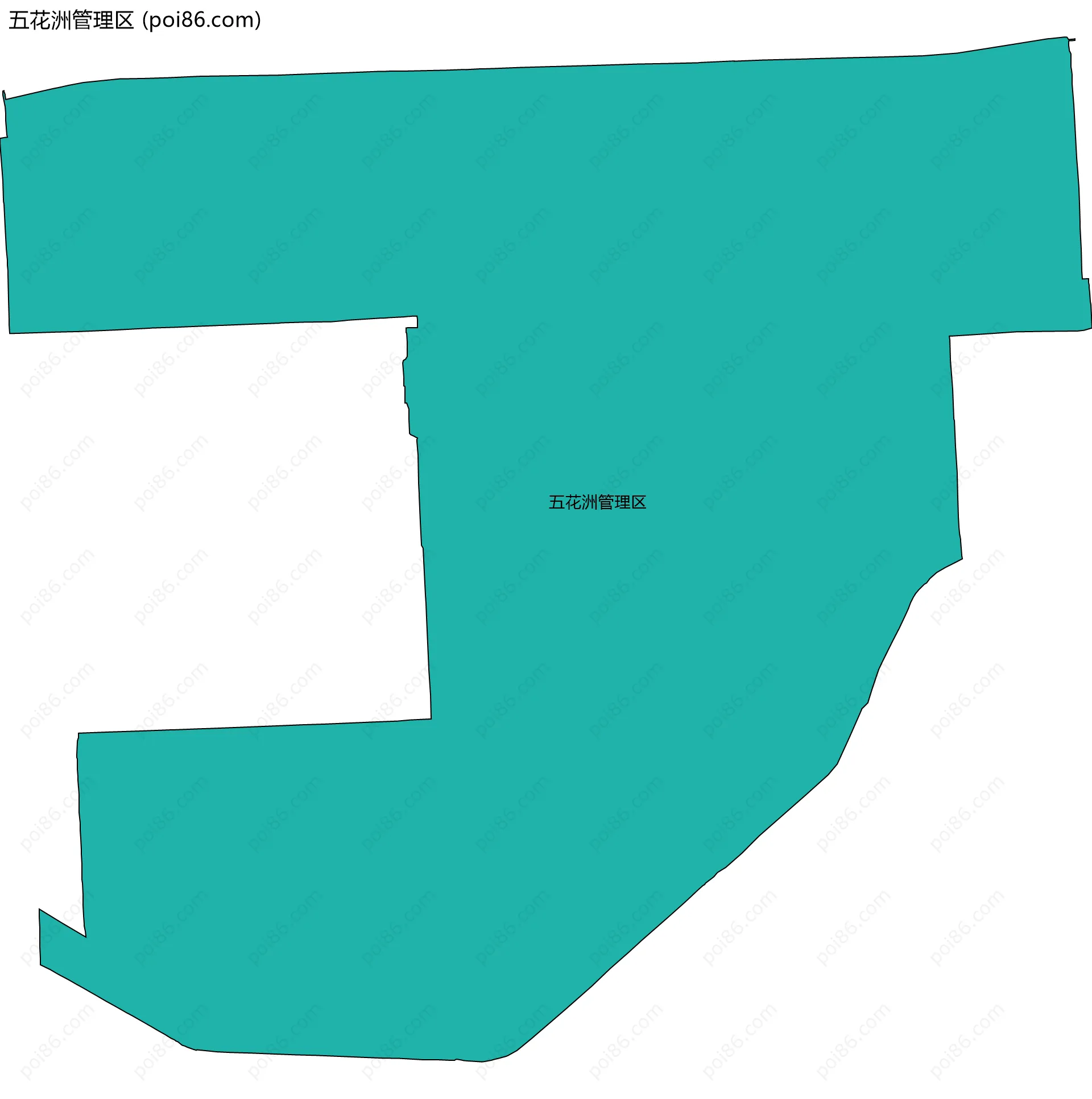五花洲管理区边界地图