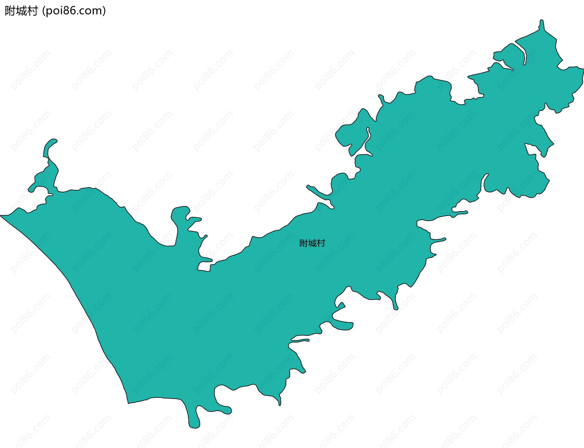 附城村边界地图