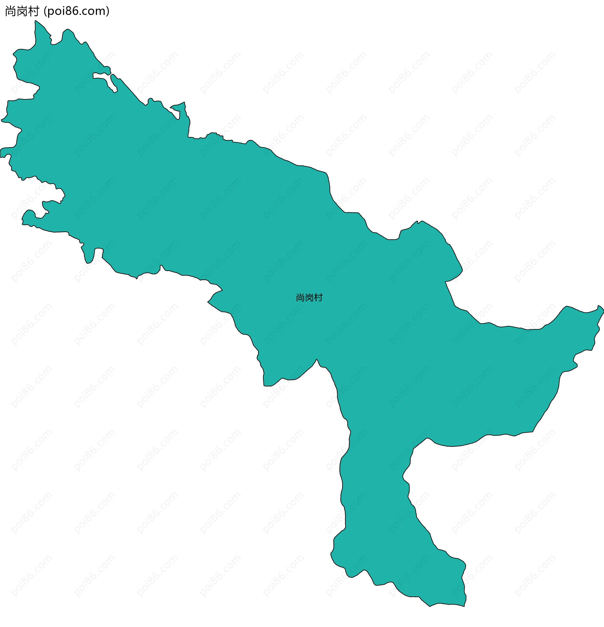 尚岗村边界地图