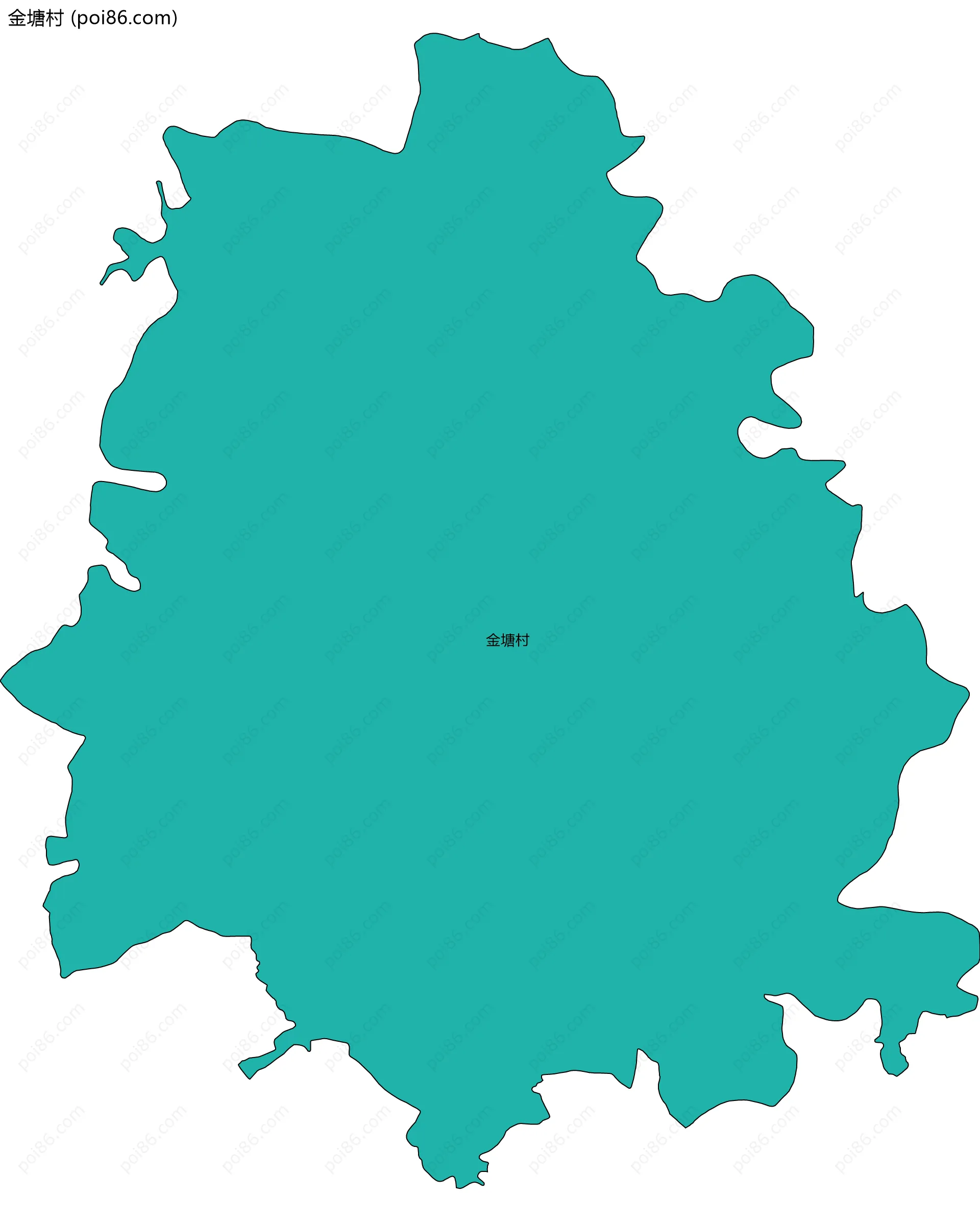 金塘村边界地图