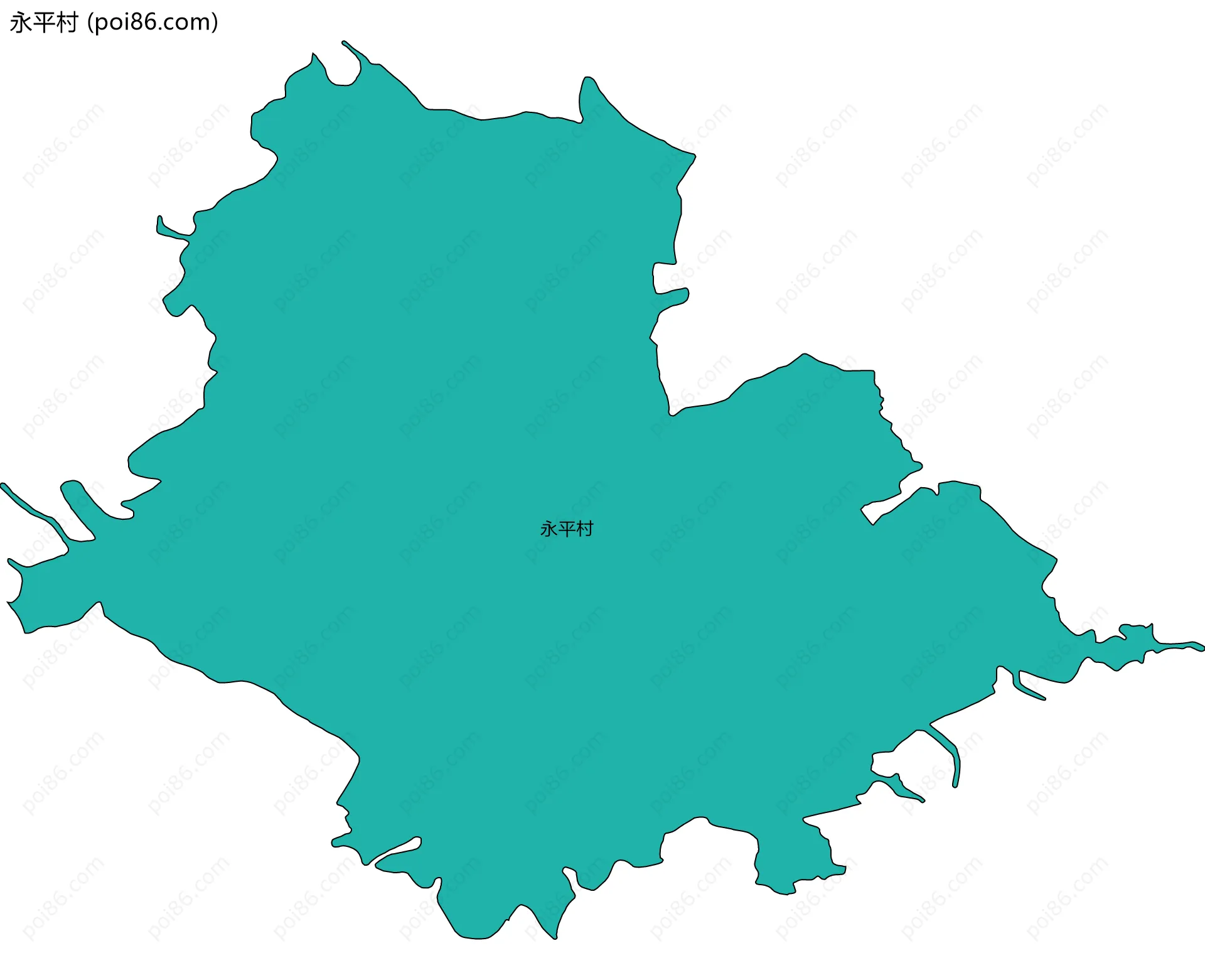 永平村边界地图