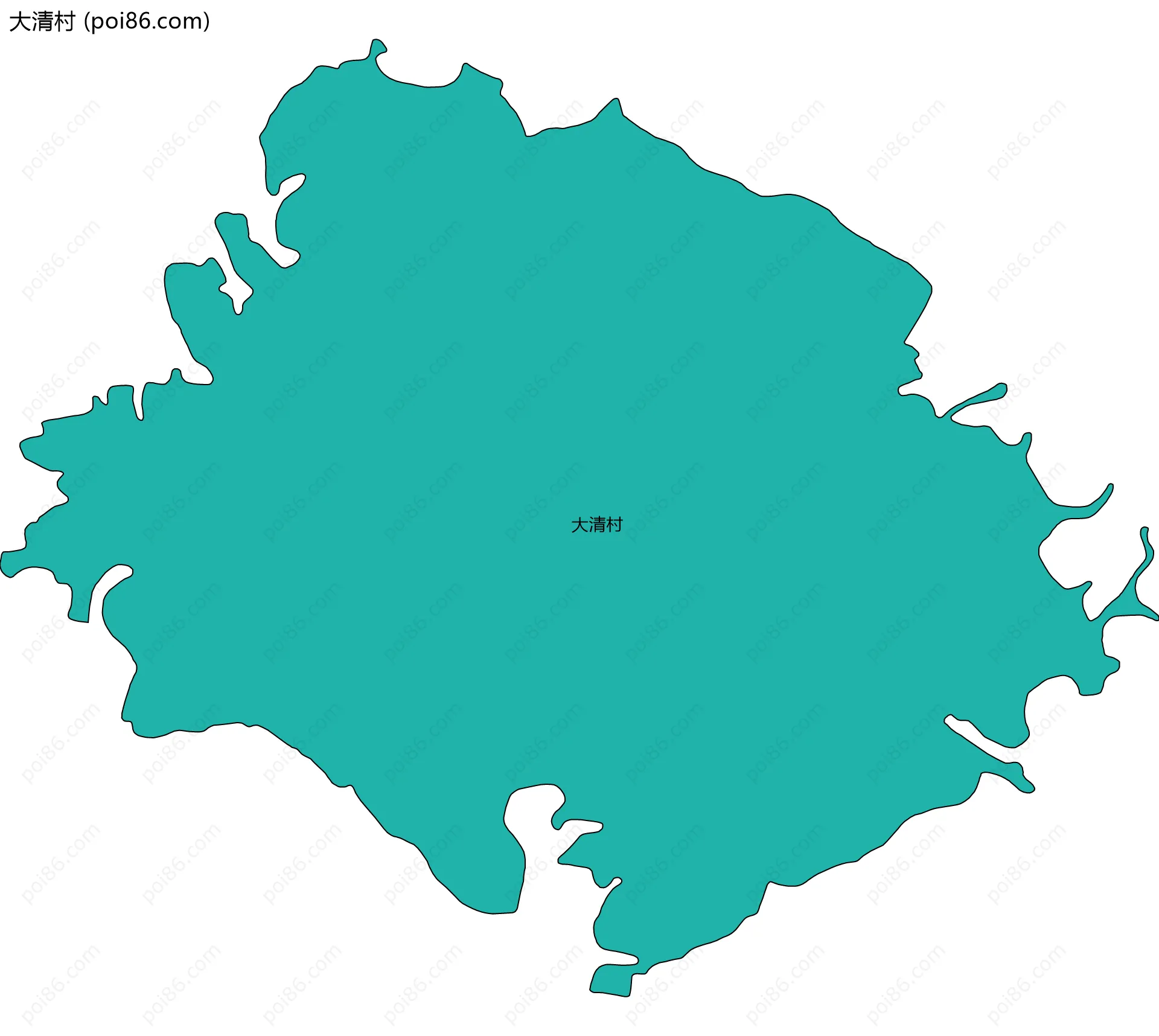 大清村边界地图