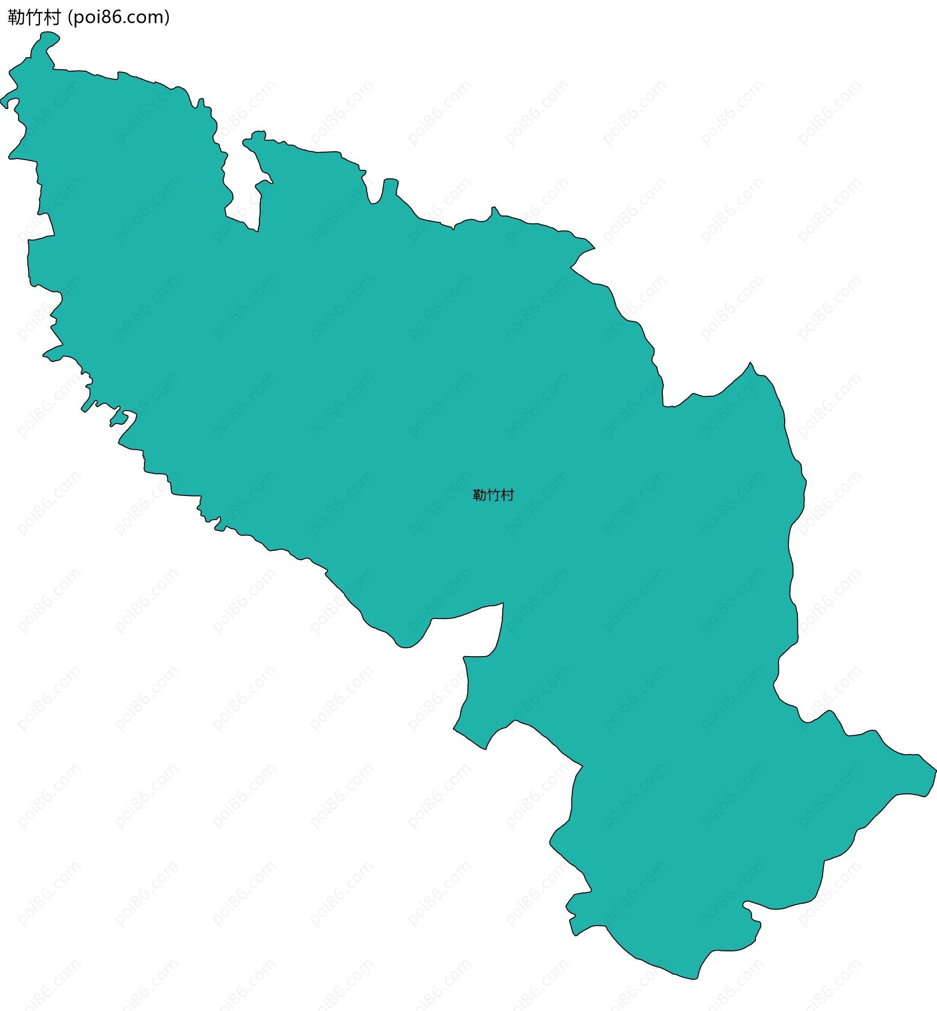 勒竹村边界地图