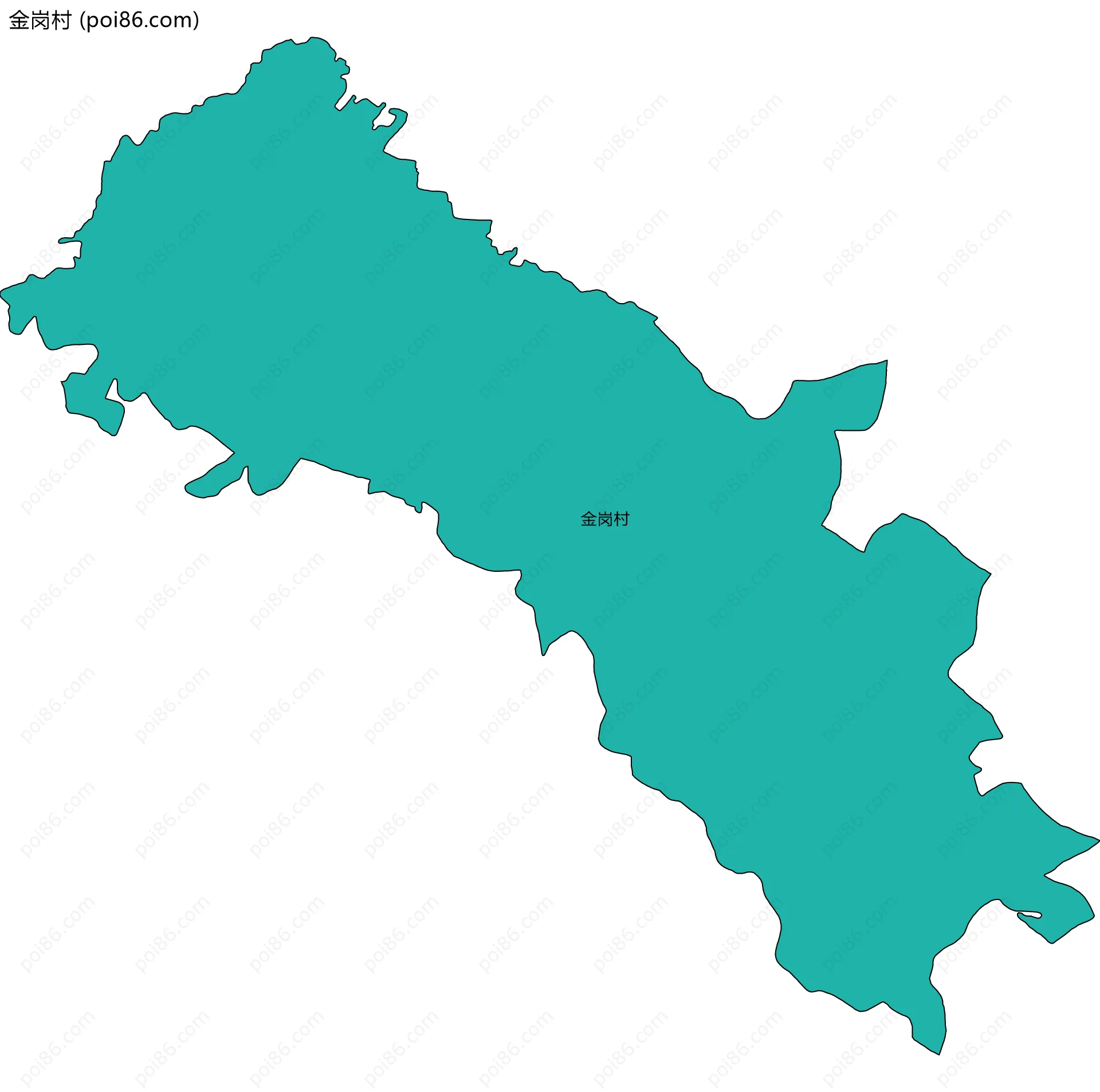 金岗村边界地图