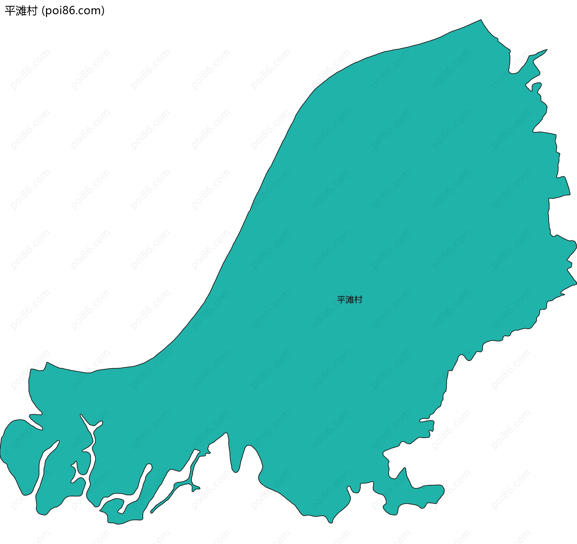 平滩村边界地图