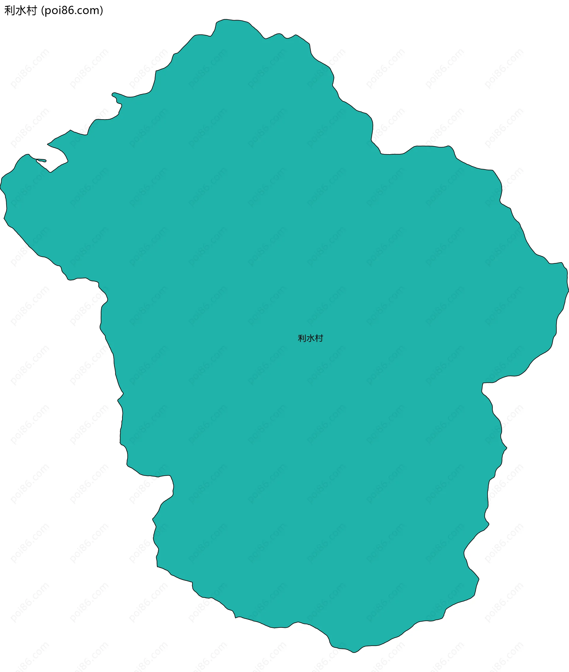 利水村边界地图