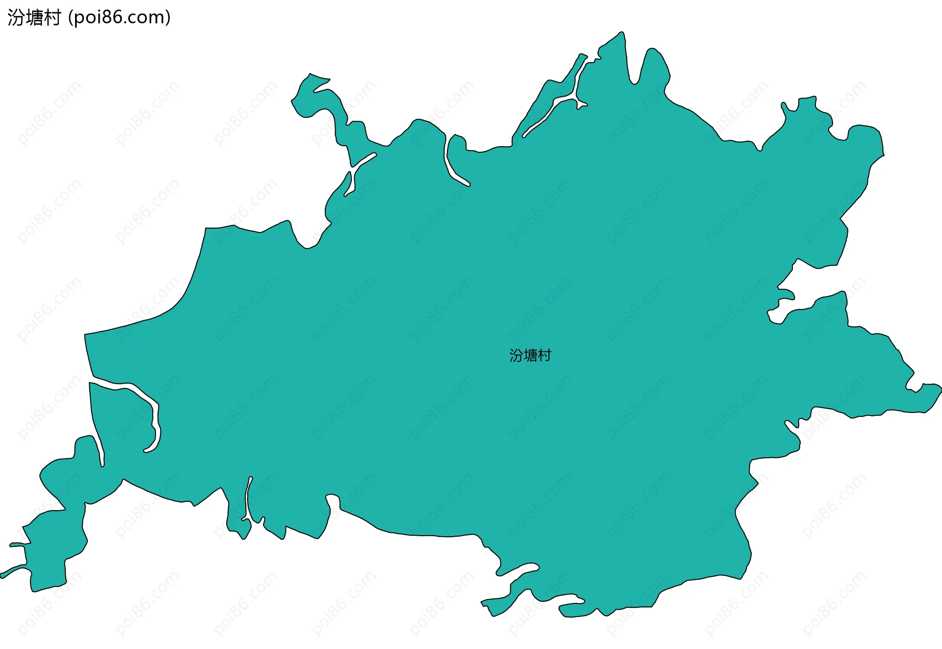汾塘村边界地图