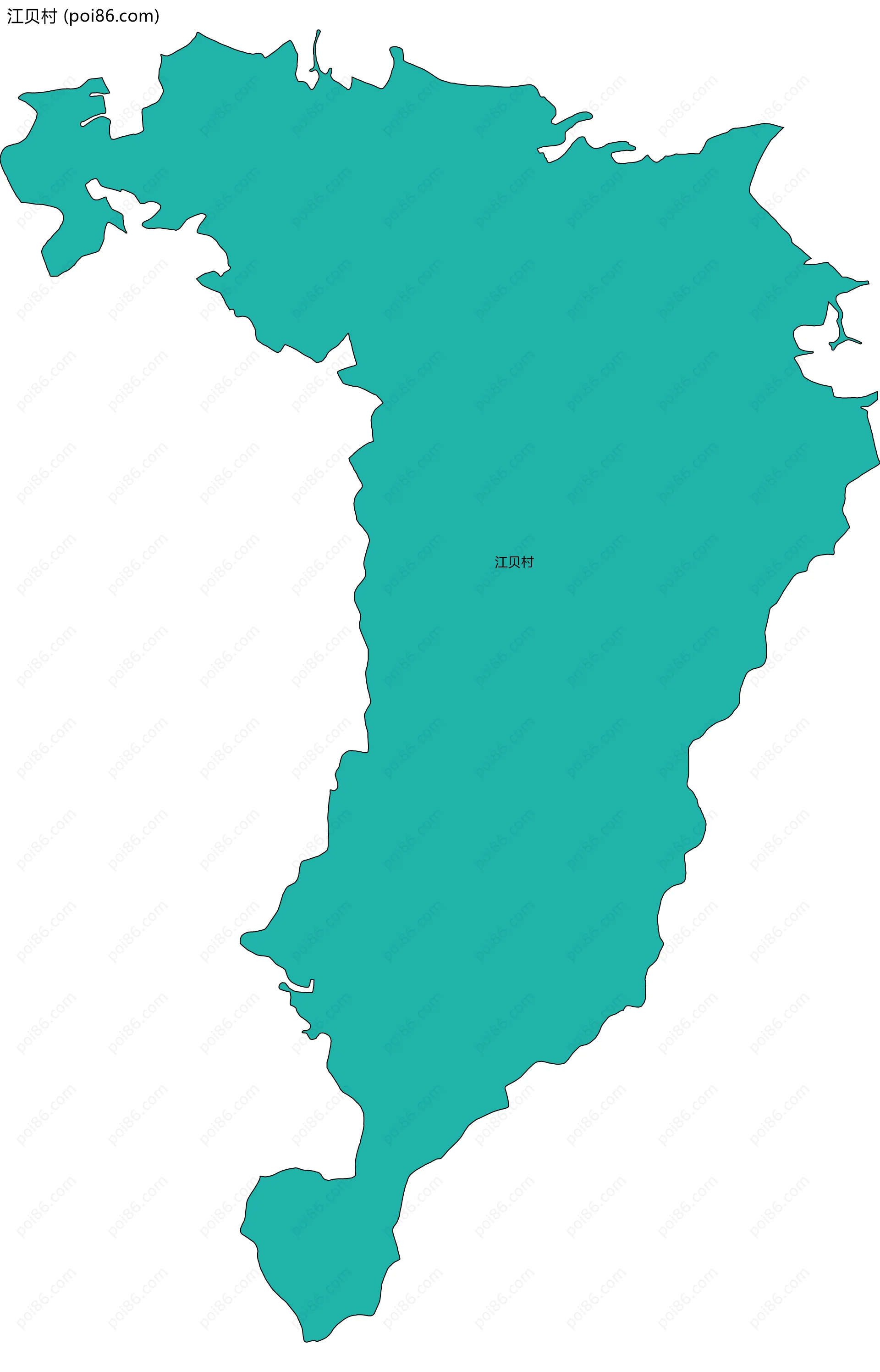 江贝村边界地图