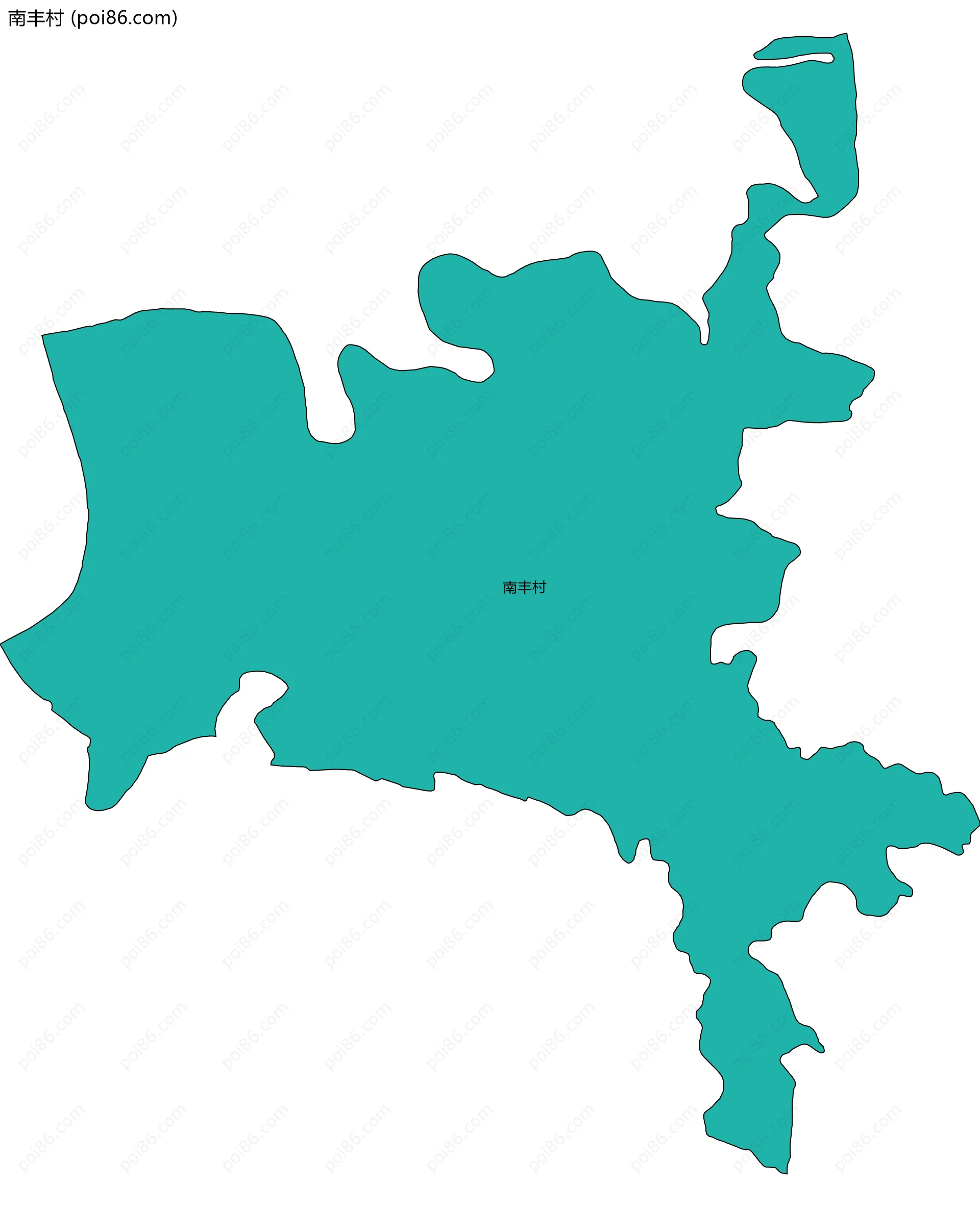 南丰村边界地图