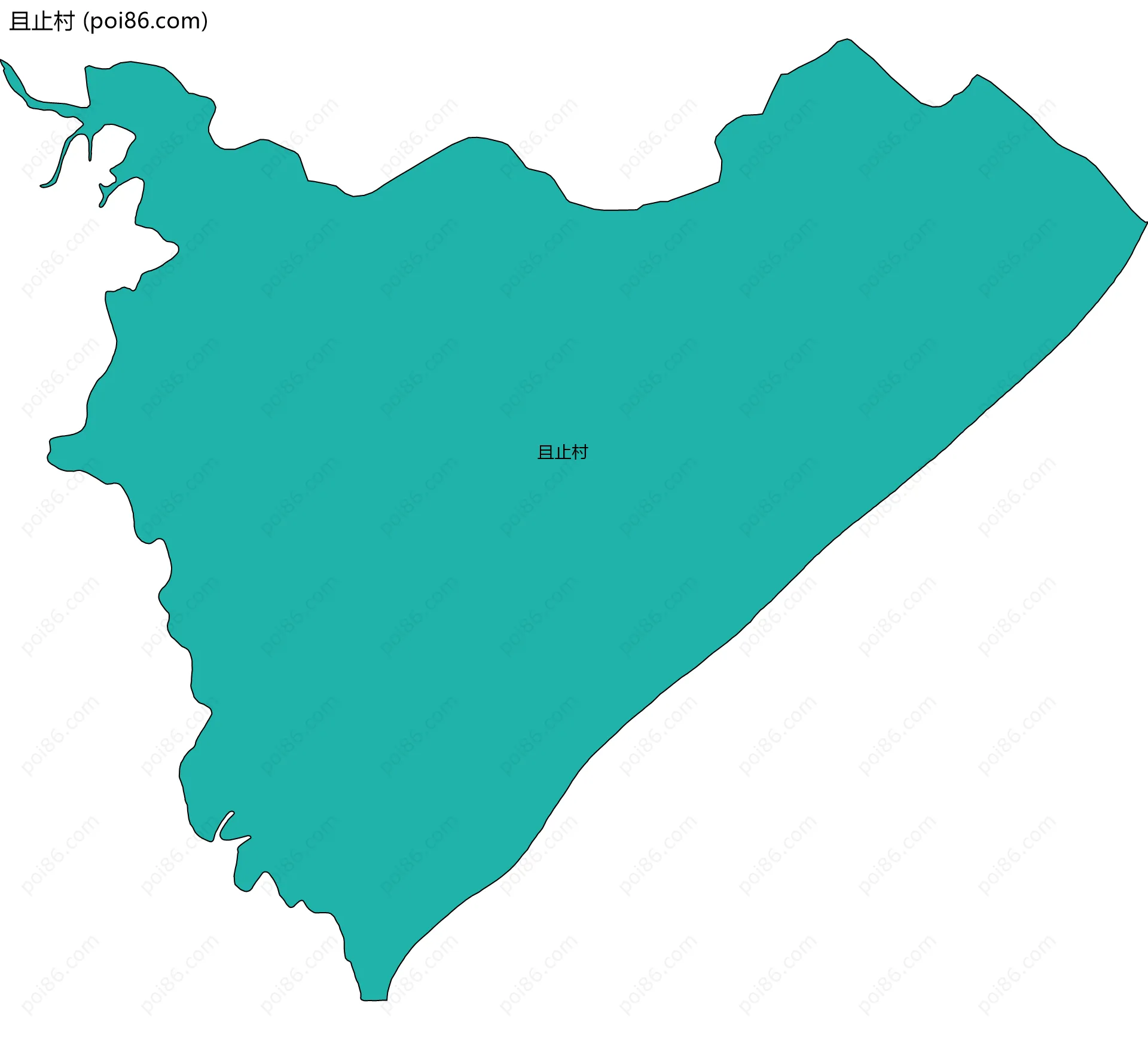 且止村边界地图