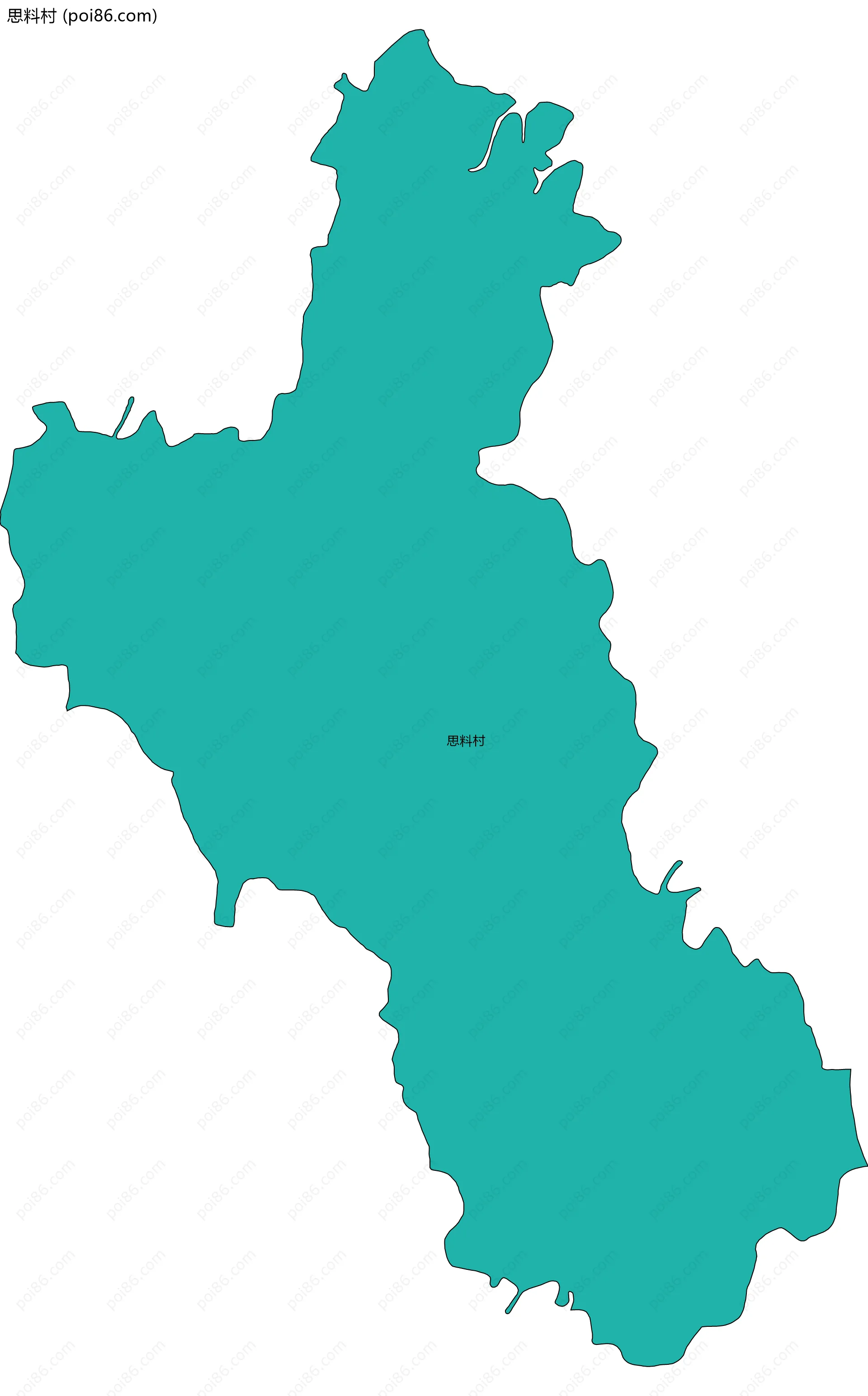 思料村边界地图