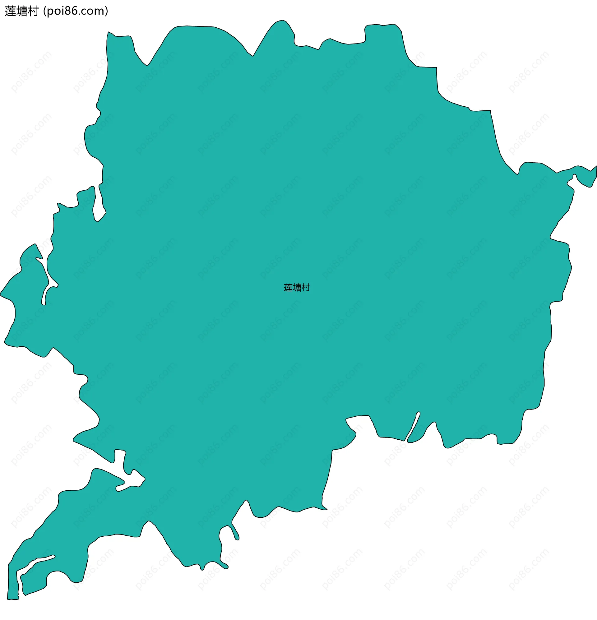 莲塘村边界地图