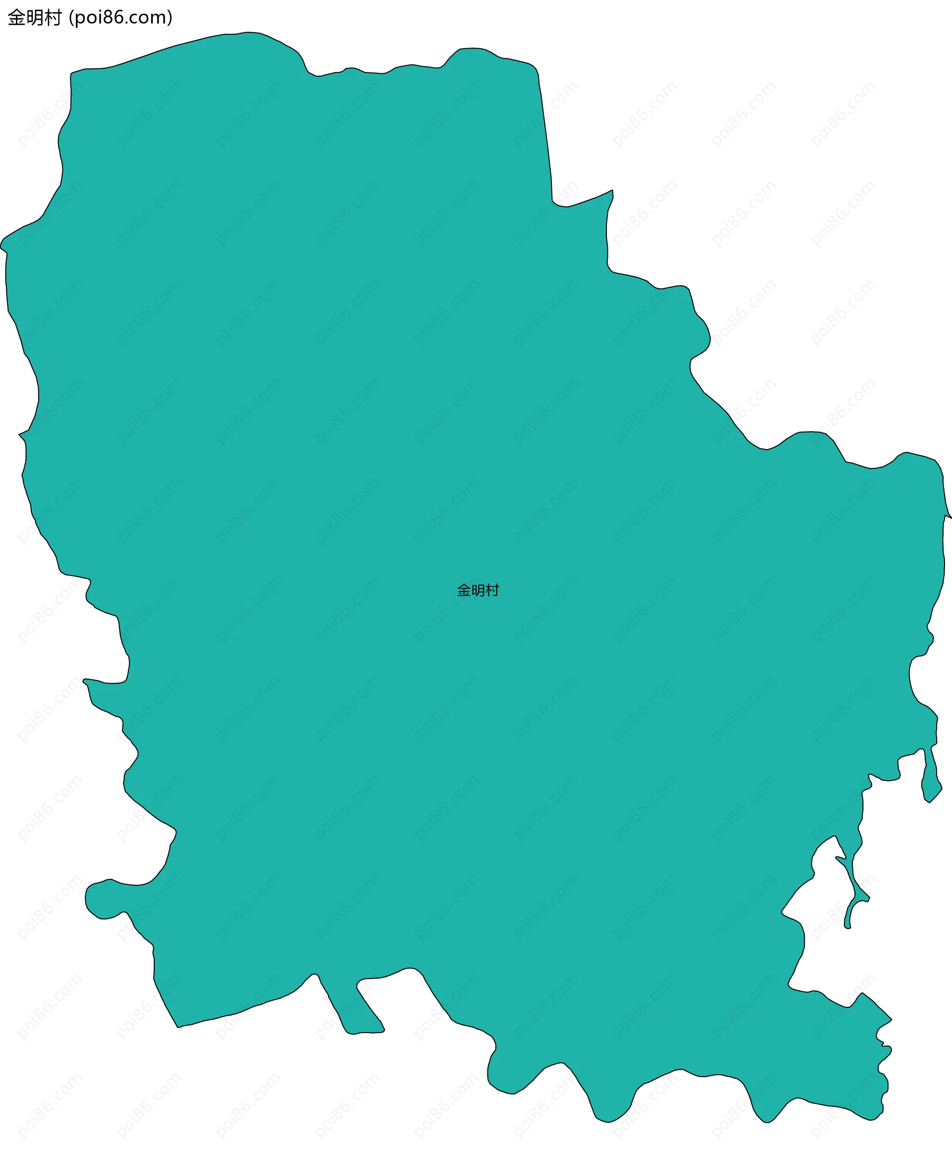 金明村边界地图