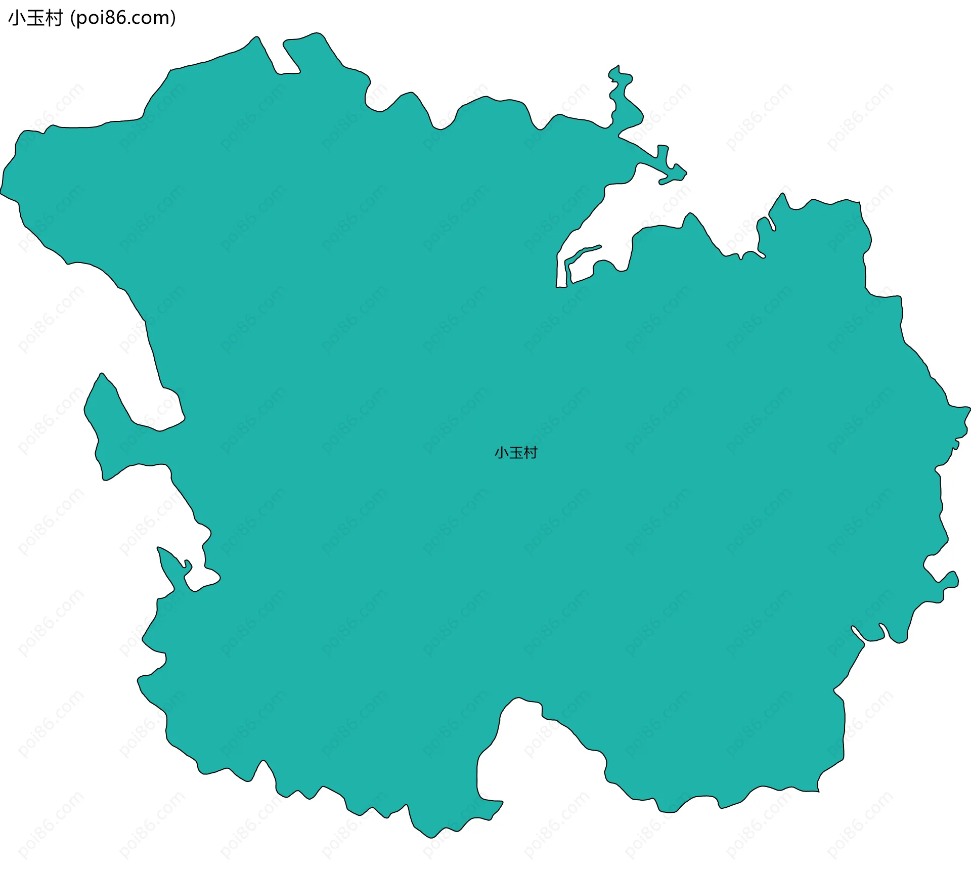 小玉村边界地图