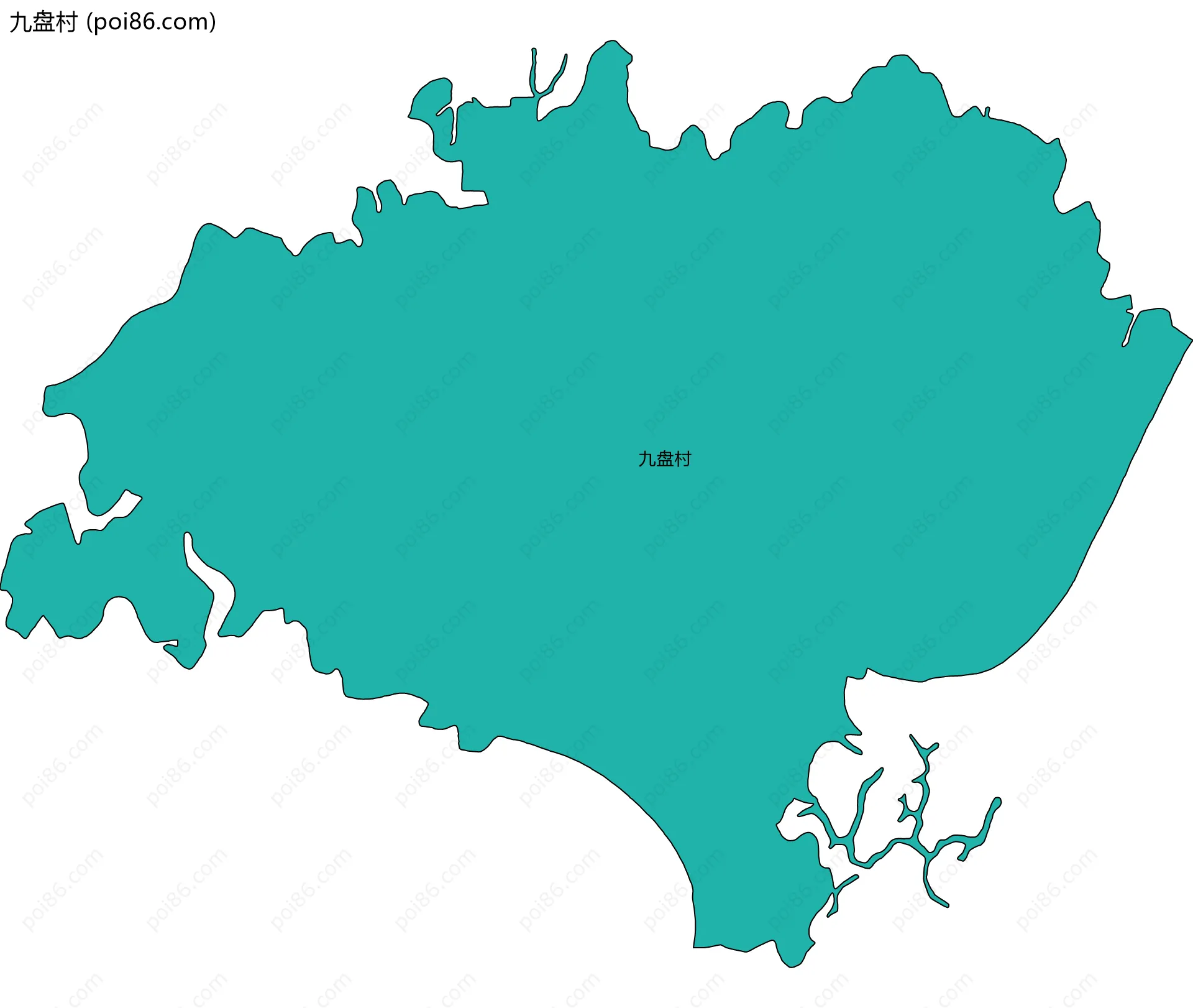 九盘村边界地图