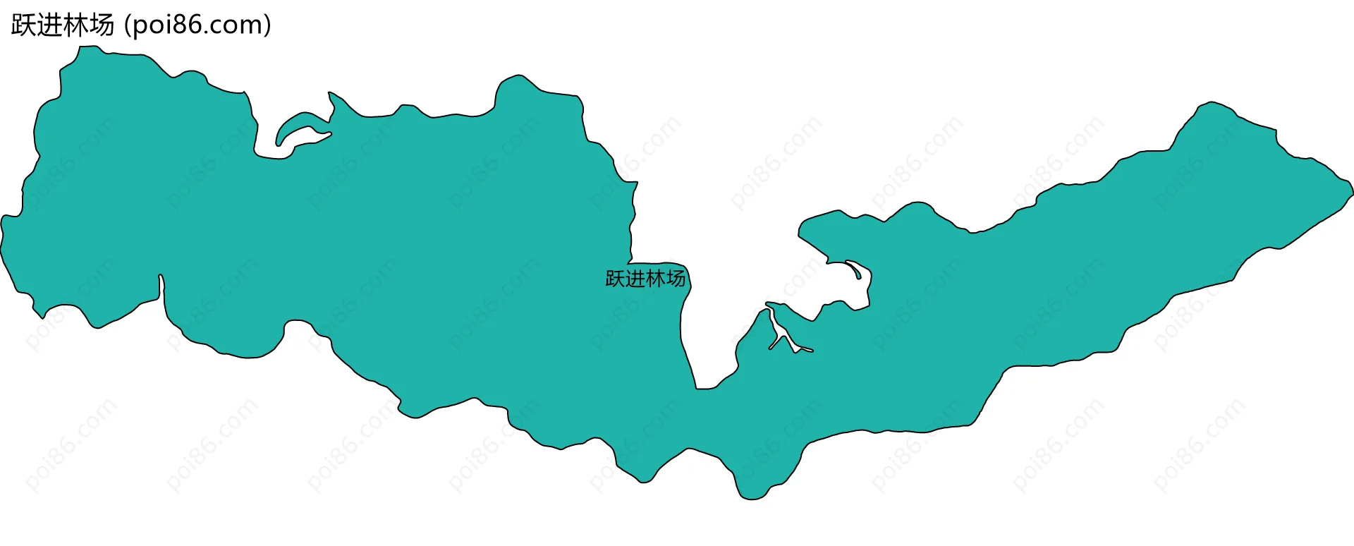 跃进林场边界地图