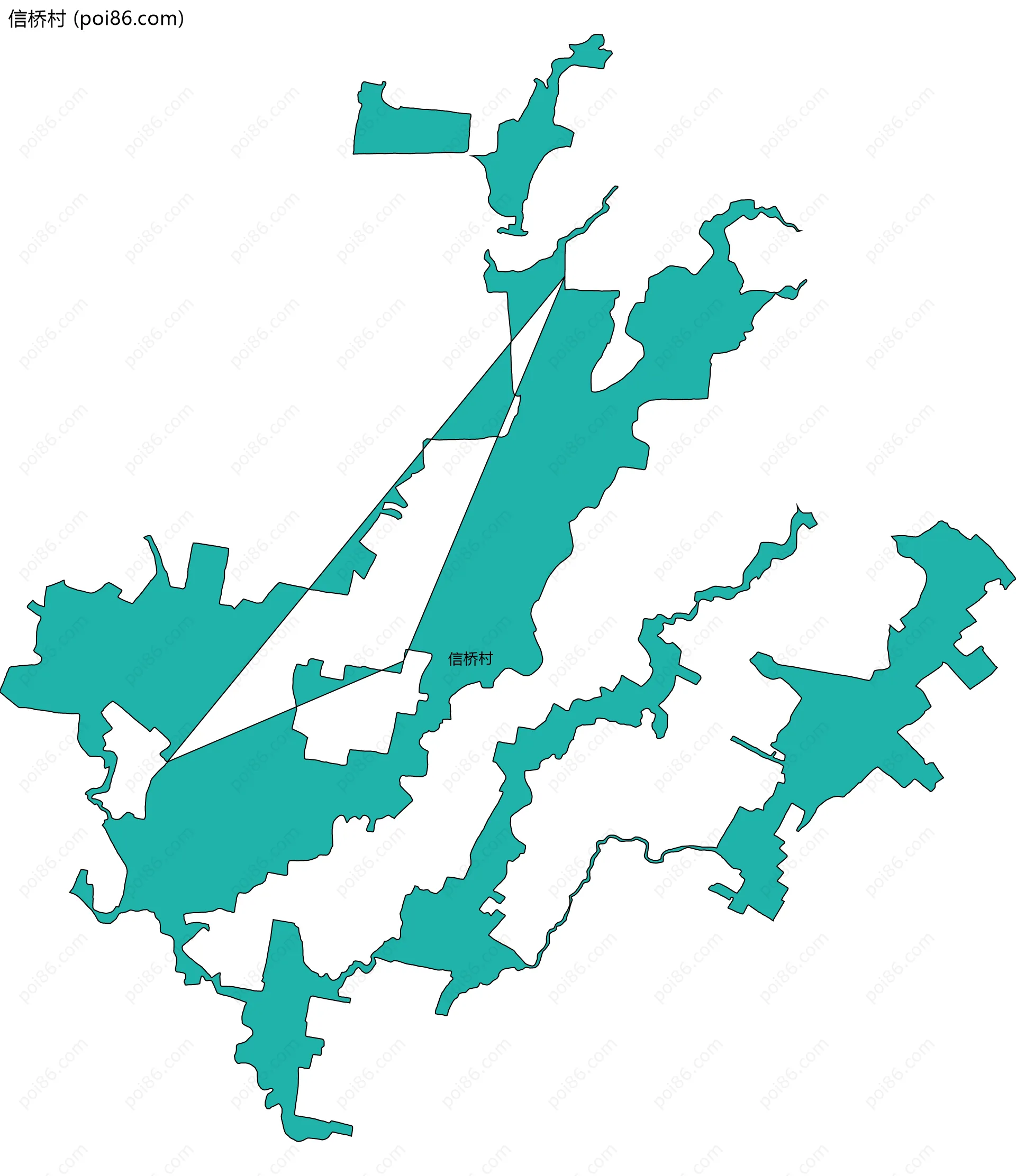信桥村边界地图
